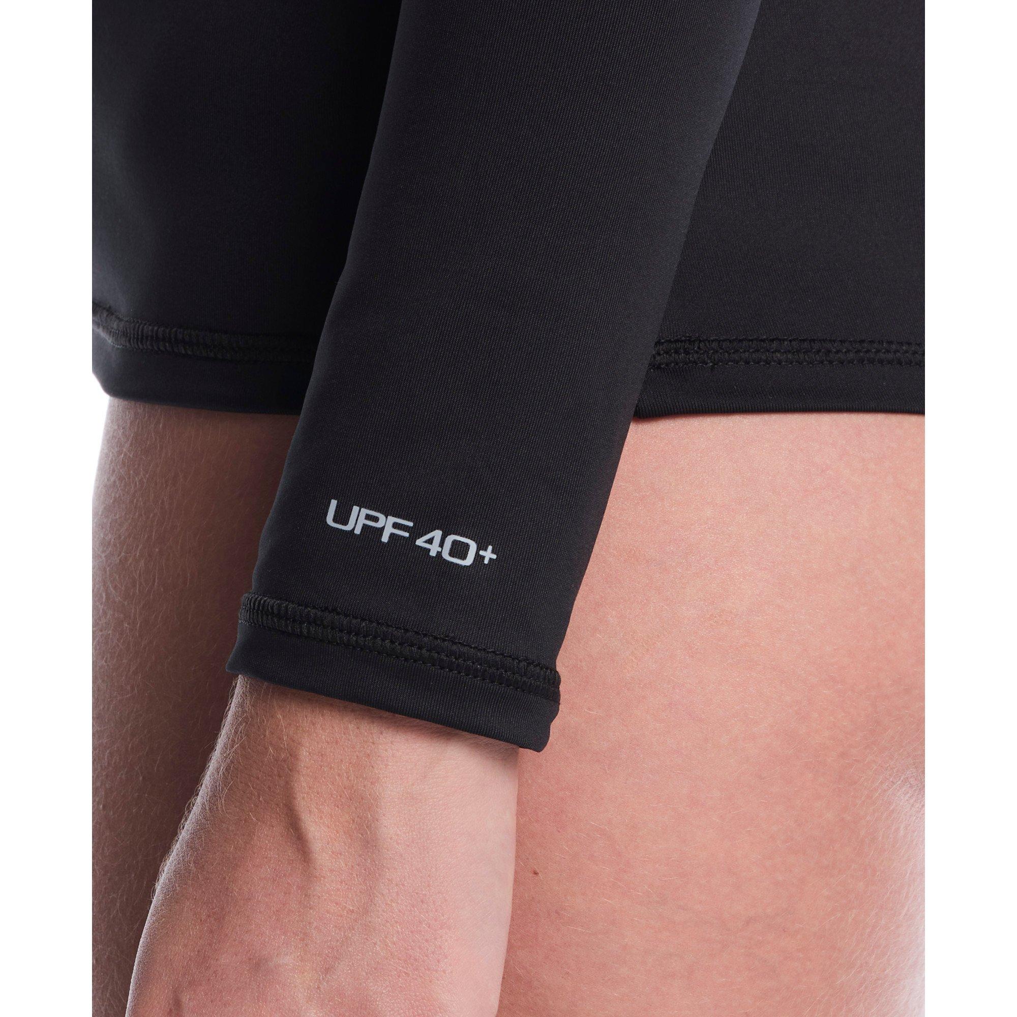 Nike Women's Swim Dri-FIT UV Hydroguard Long Sleeve Swim Top - BLACK Thumbnail View 4