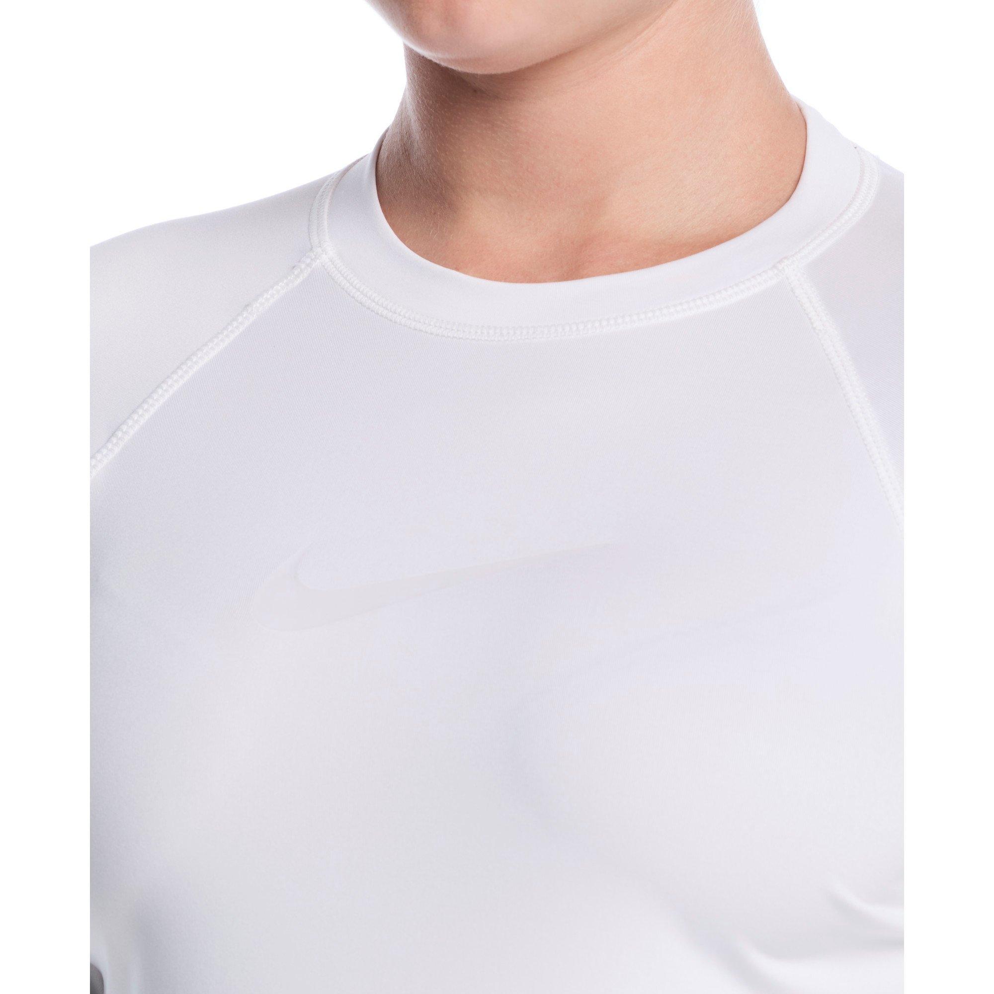 Nike Women's Swim Dri-FIT UV Hydroguard Long Sleeve Swim Top - WHITE Thumbnail View 3