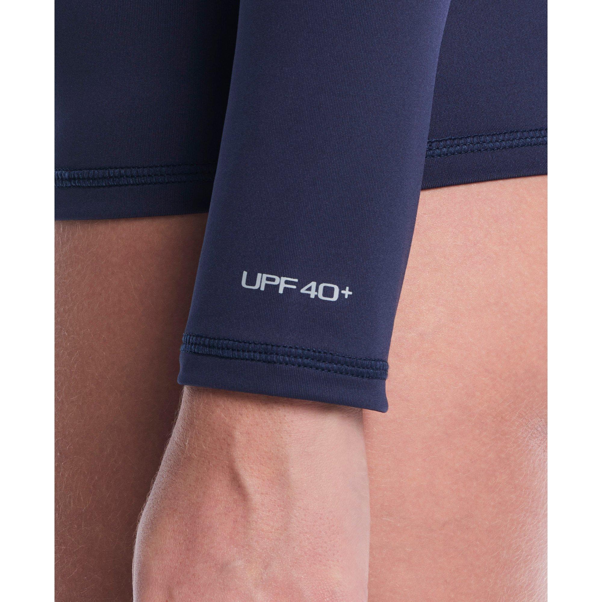 Nike Women's Swim Dri-FIT UV Hydroguard Long Sleeve Swim Top - NAVY Thumbnail View 4