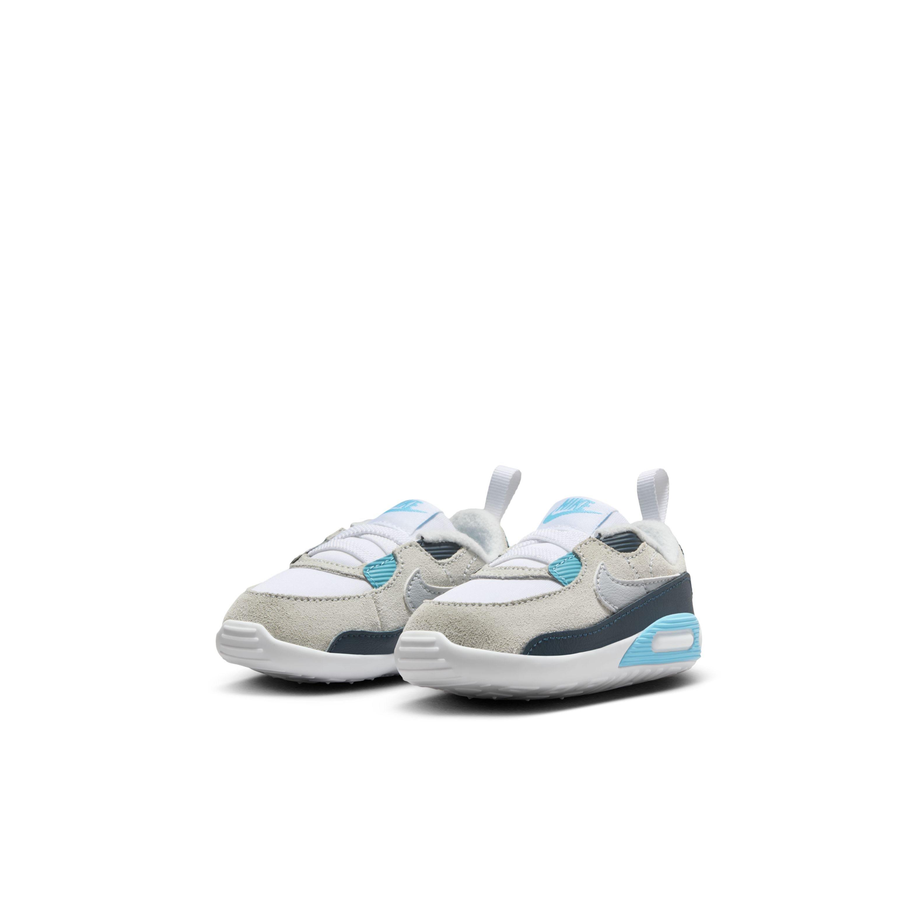 Nike Max 90 Crib White Baltic Blue Armory Navy Wolf Grey Infant Boys Shoe Hibbett