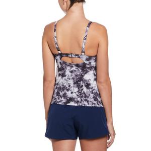 Nike Women's Swim V-Neck Tie Dye Tankini - Black