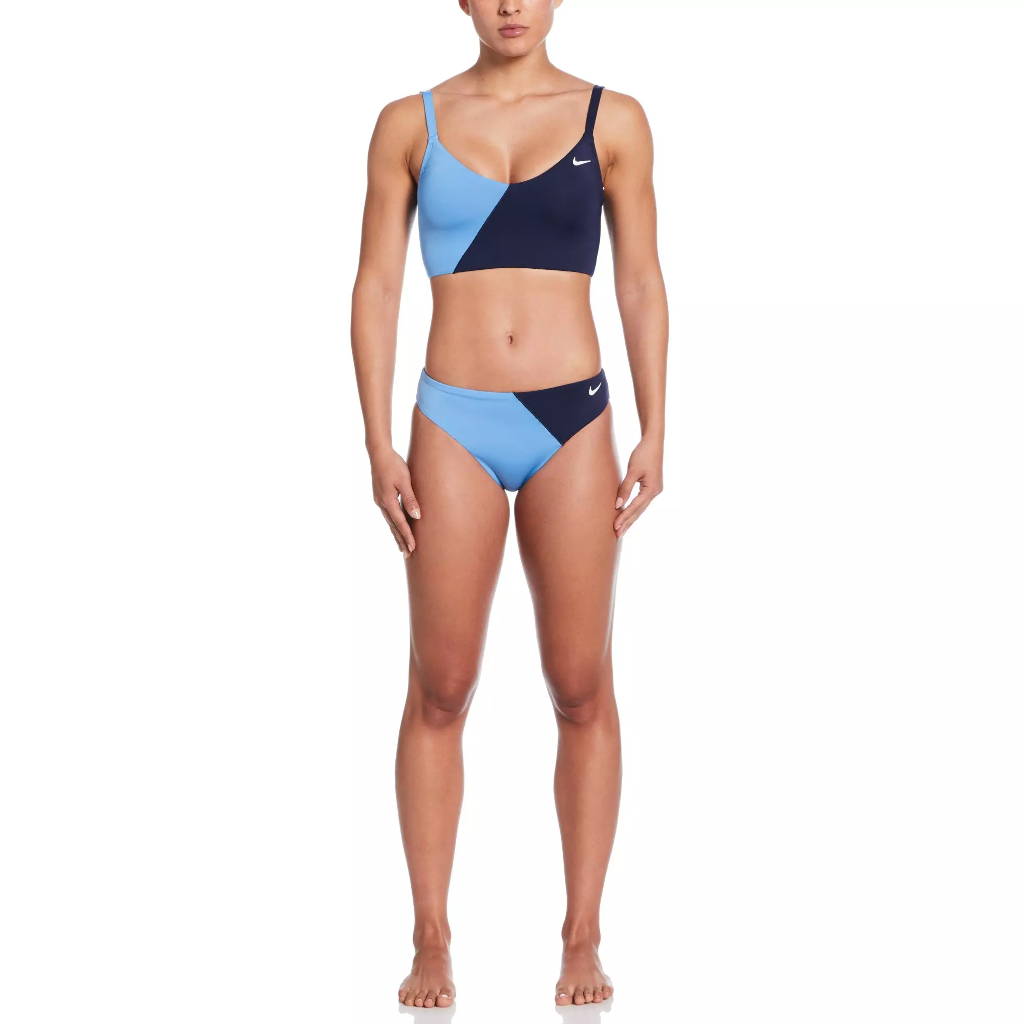 Nike Women's Swim V-Neck Midkini - NAVY