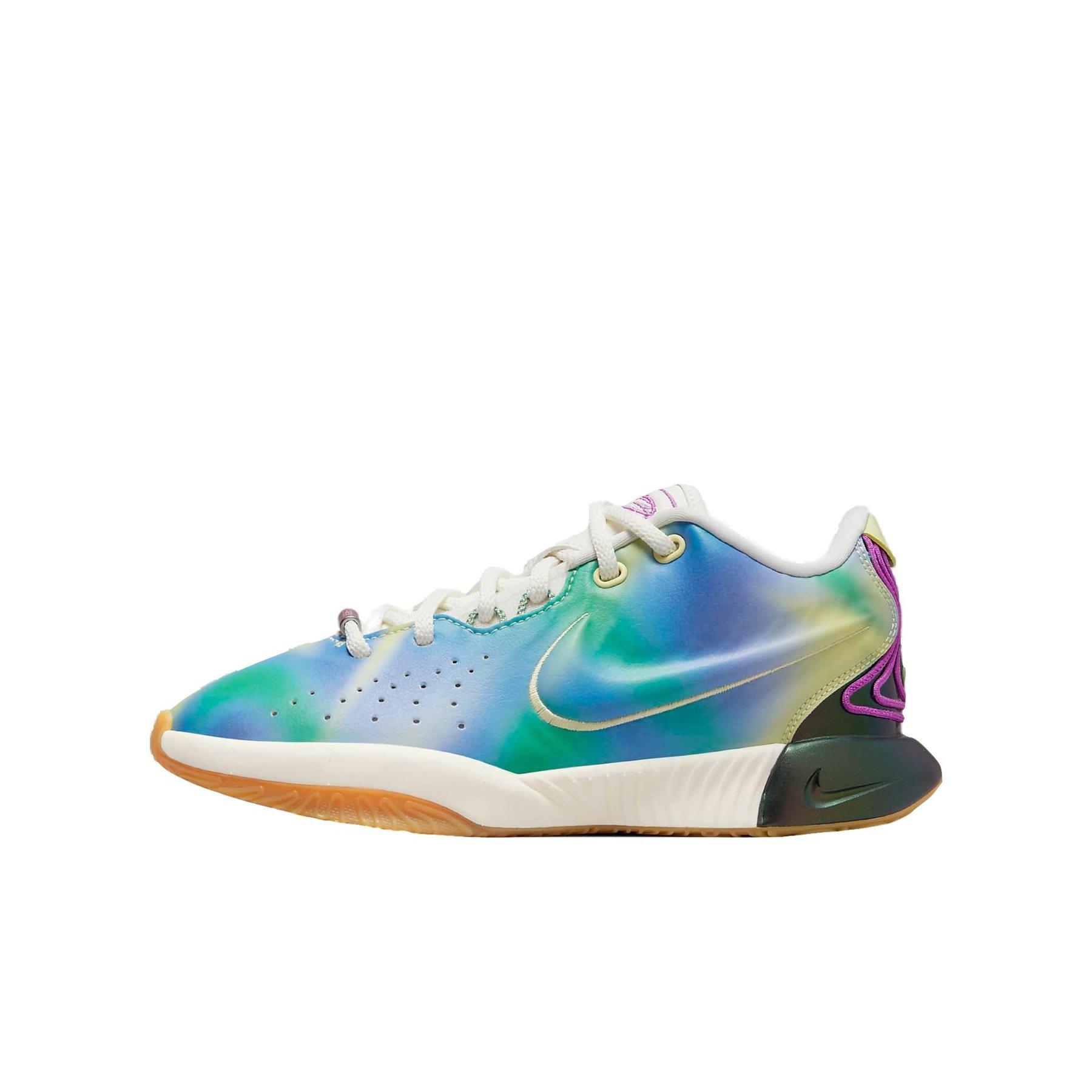 Nike LeBron XXI SE Grade School Boys' Multi-Color/Luminous Green/Fuchsia Dream/Sail Basketball Shoe