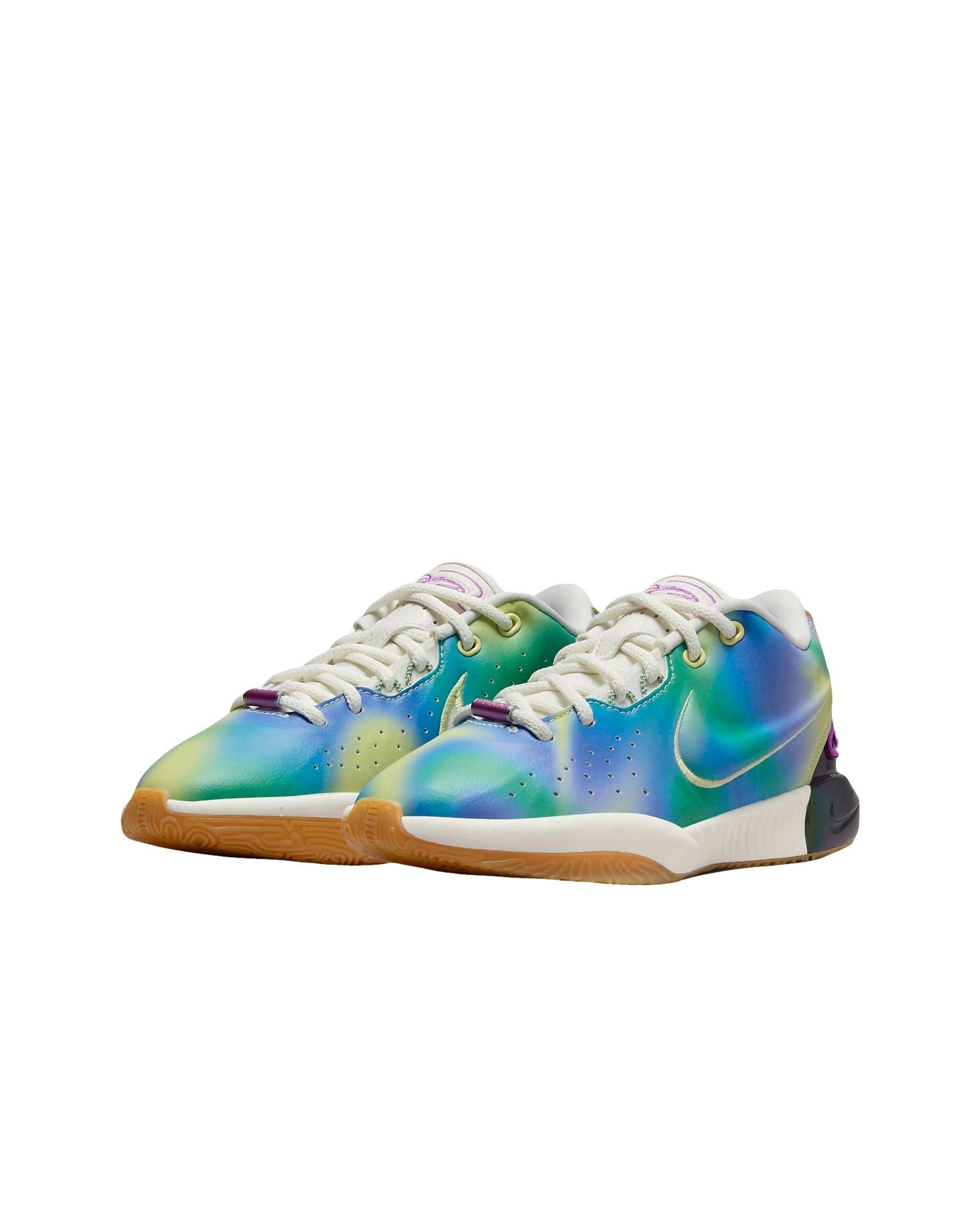 Nike LeBron XXI SE Grade School Boys' Multi-Color/Luminous Green/Fuchsia Dream/Sail Basketball Shoe