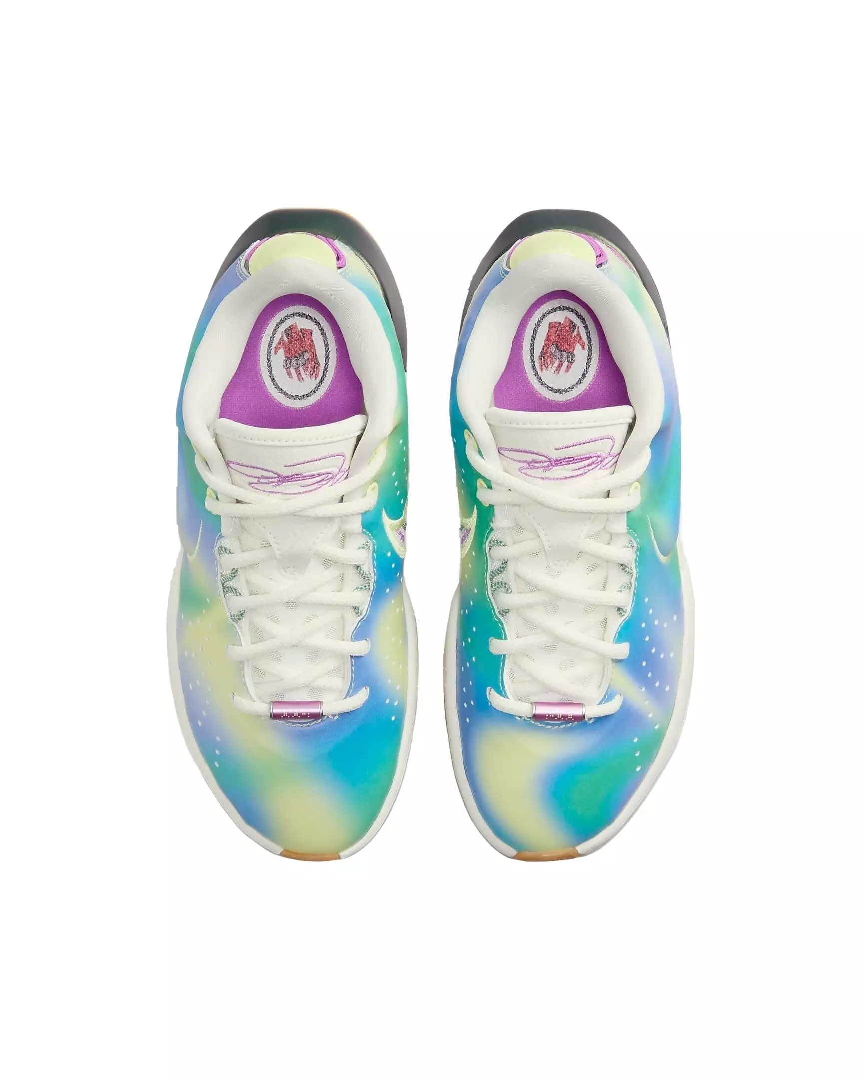Nike LeBron XXI SE "Multi-Color/Luminous Green/Fuchsia Dream/Sail" Grade School Boys' Basketball Shoe - MULTI COLOR/GREEN/FUCHSIA/SAIL