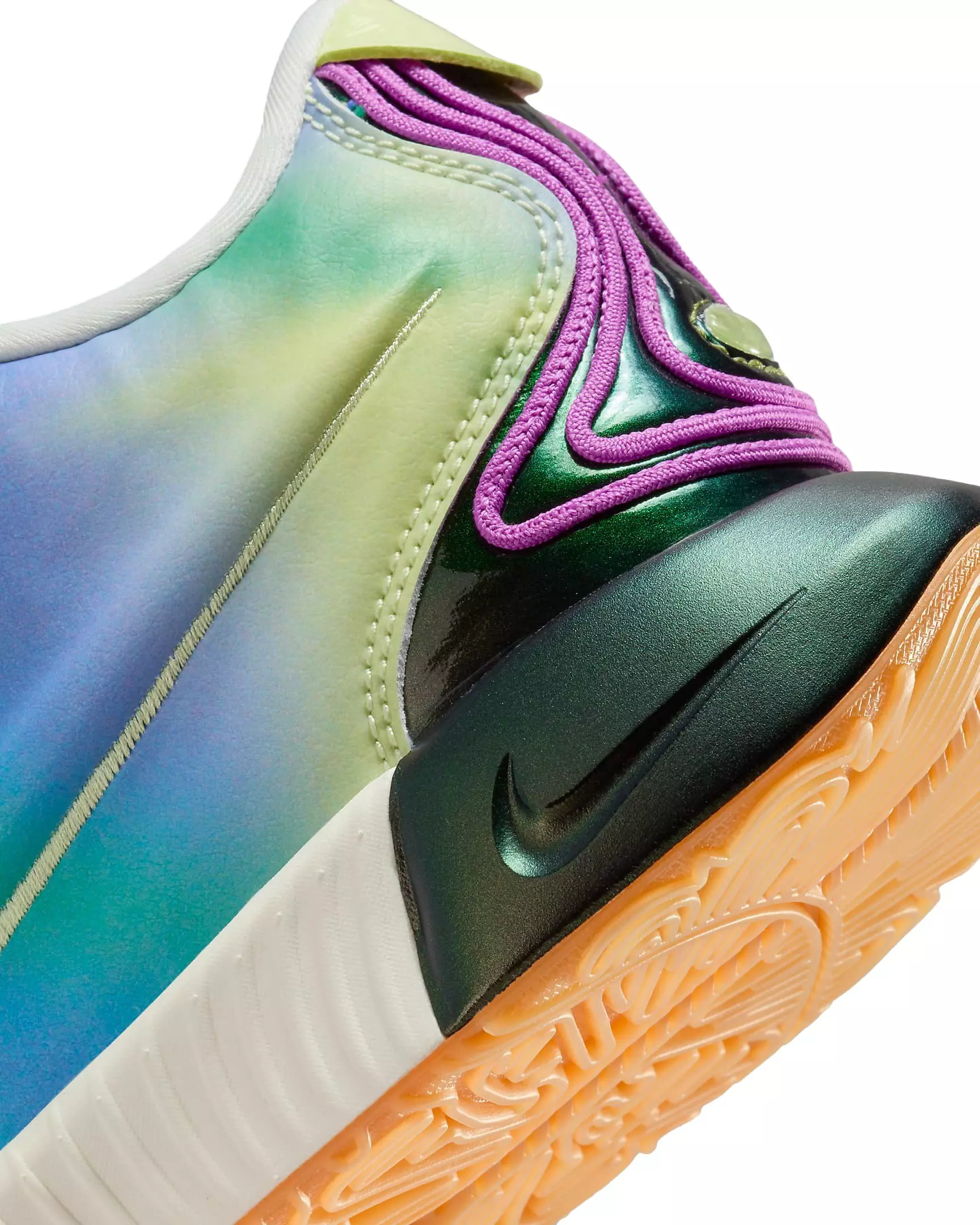 Nike LeBron XXI SE "Multi-Color/Luminous Green/Fuchsia Dream/Sail" Grade School Boys' Basketball Shoe - MULTI COLOR/GREEN/FUCHSIA/SAIL