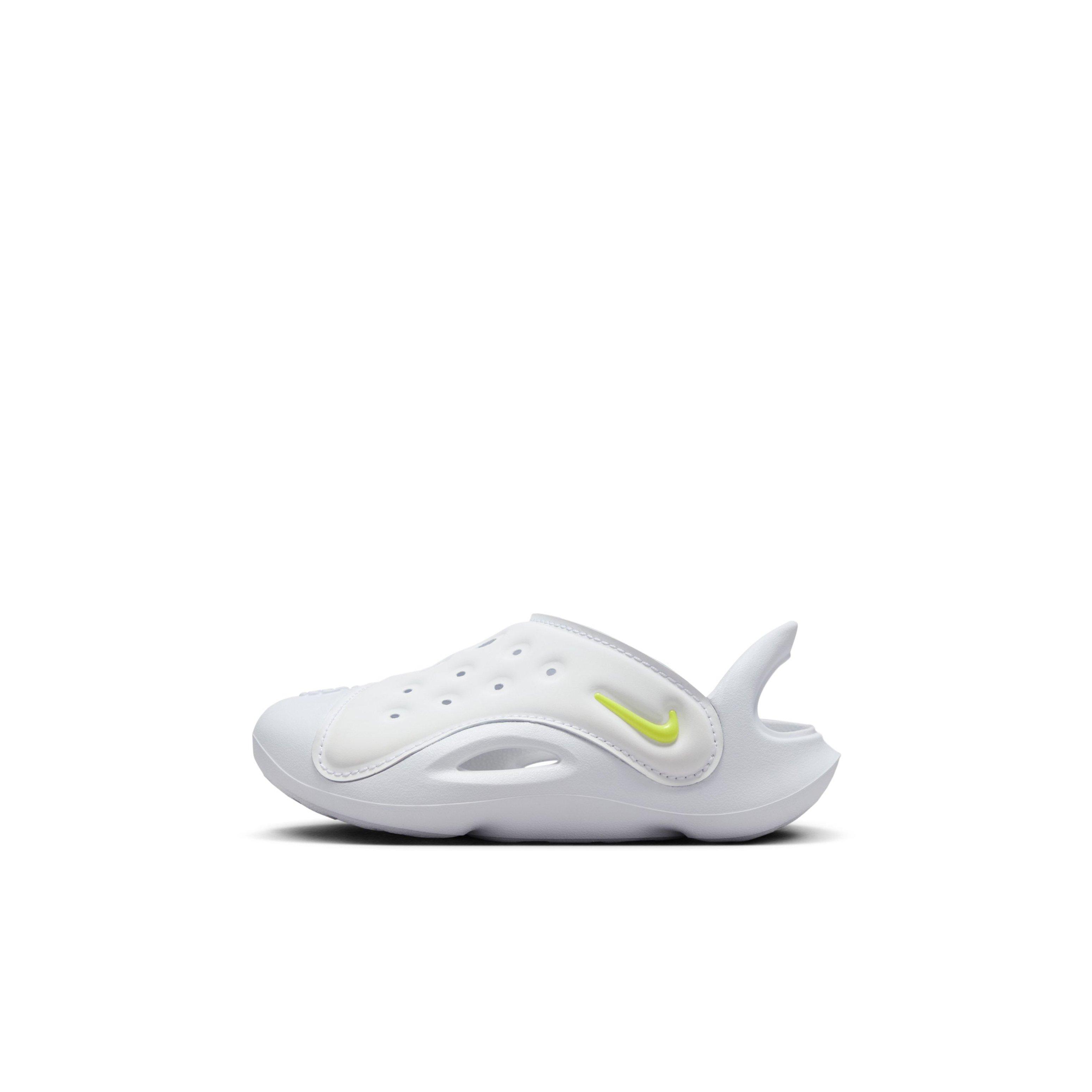 Nike Aqua Infant Boys' "White/Pure Platinum/Volt" Sandal