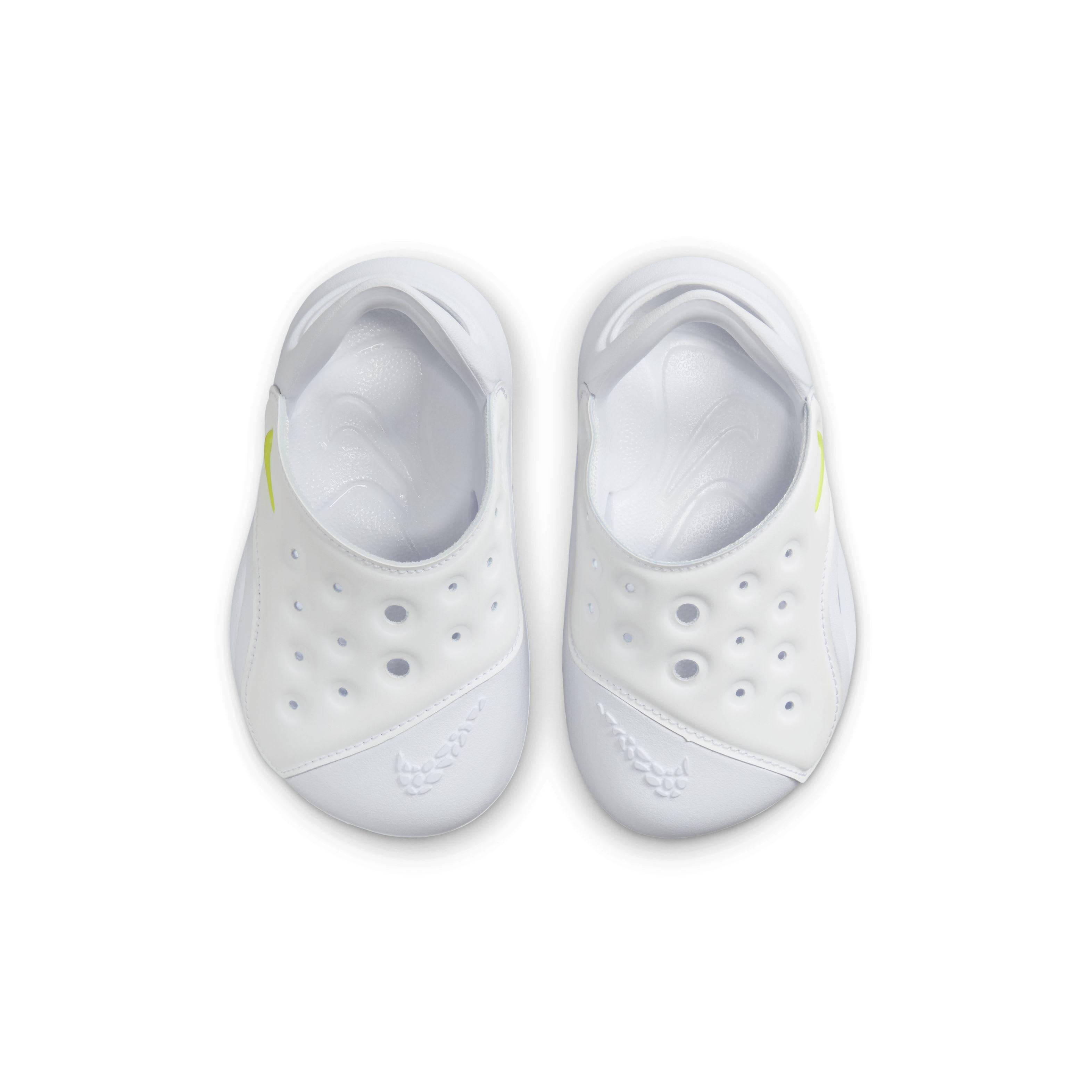 Nike Aqua Infant Boys' "White/Pure Platinum/Volt" Sandal