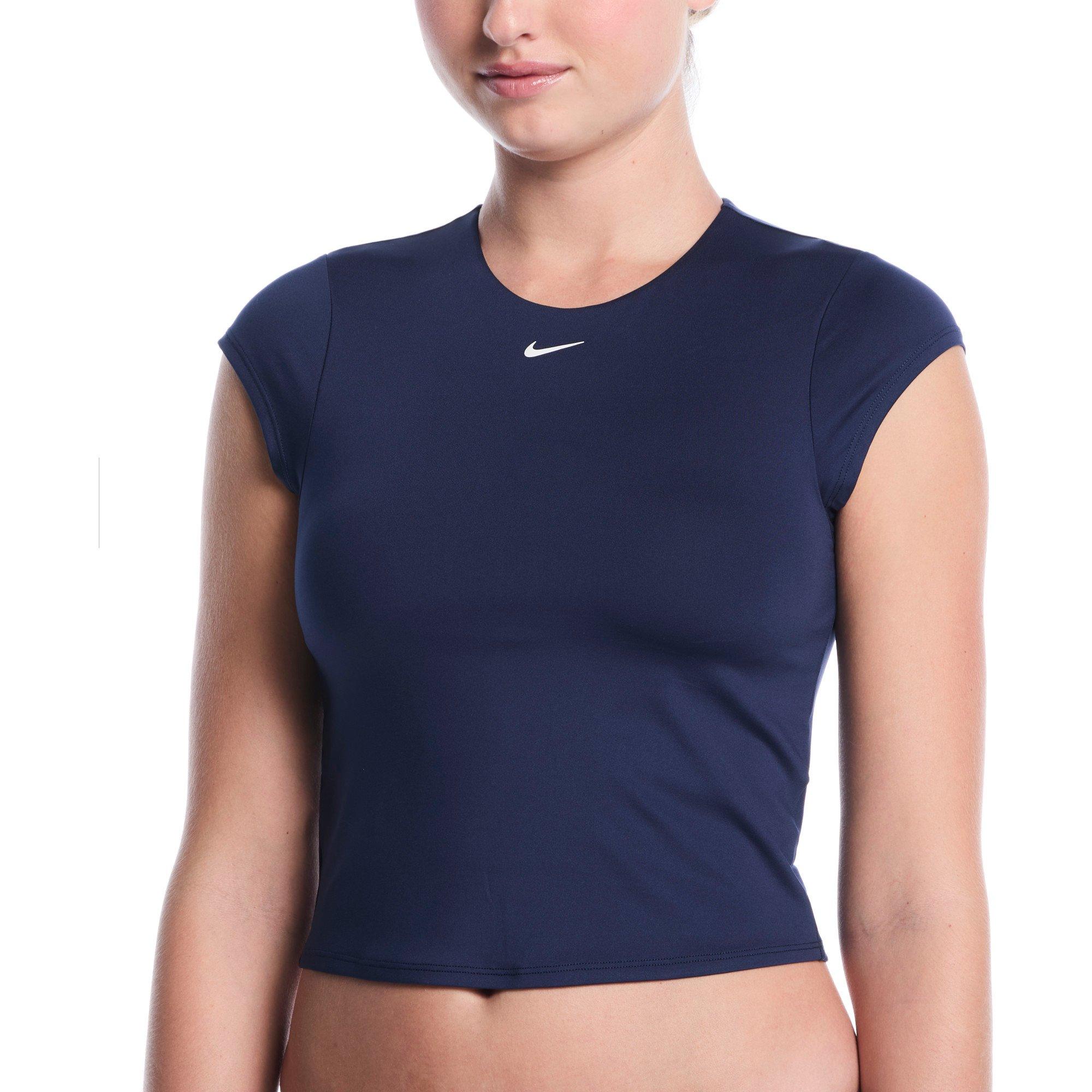 Nike Women's Swim Effortless Essential Cap Sleeve Swim Top - NAVY Thumbnail View 1