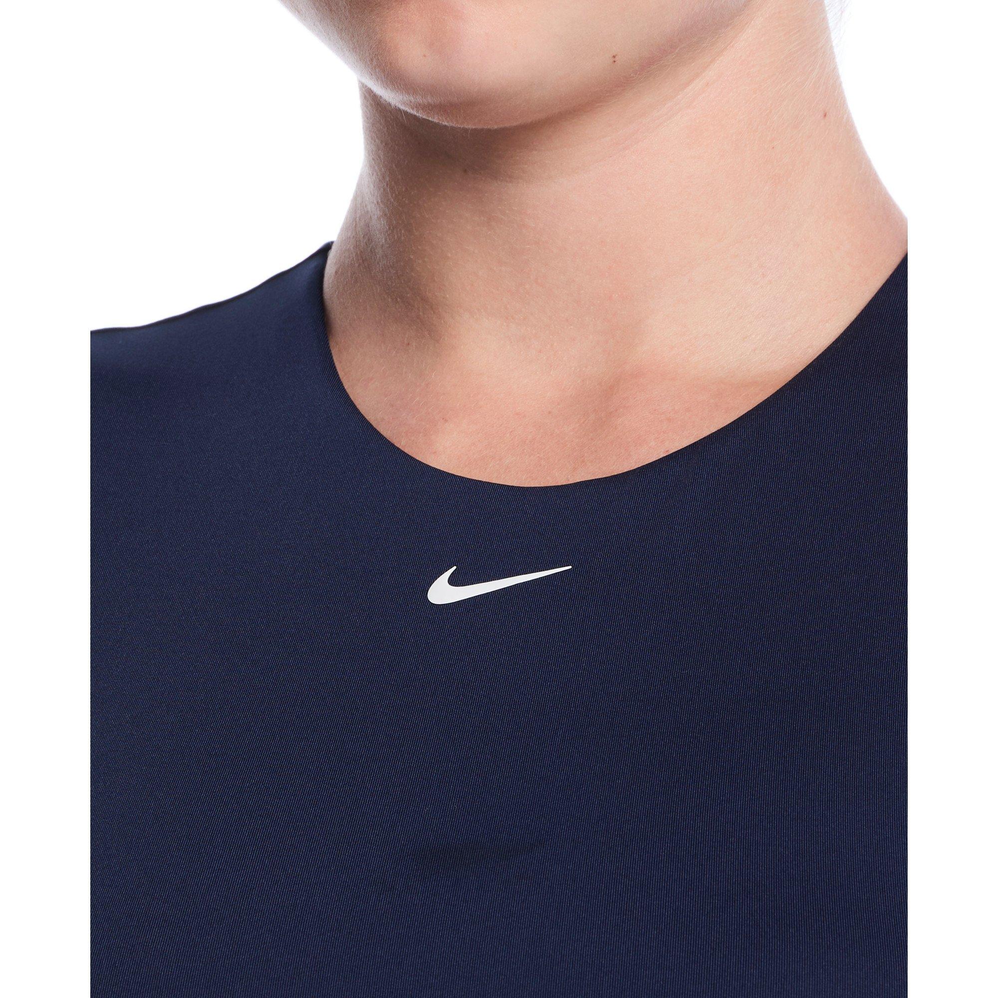 Nike Women's Swim Effortless Essential Cap Sleeve Swim Top - NAVY Thumbnail View 3