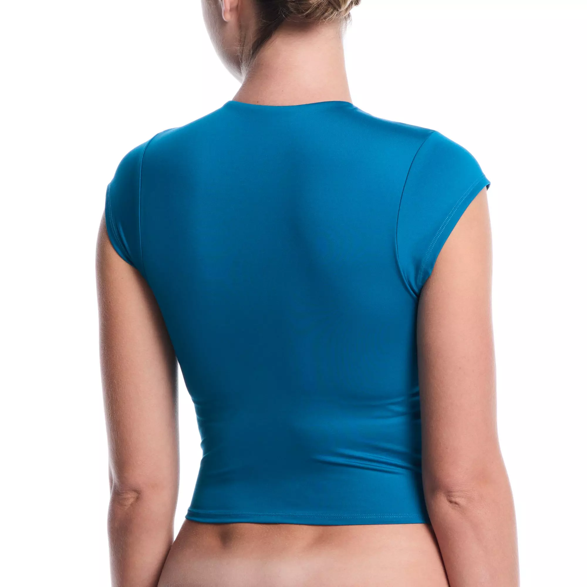 Nike Women's Swim Effortless Essential Cap Sleeve Swim Top - TEAL