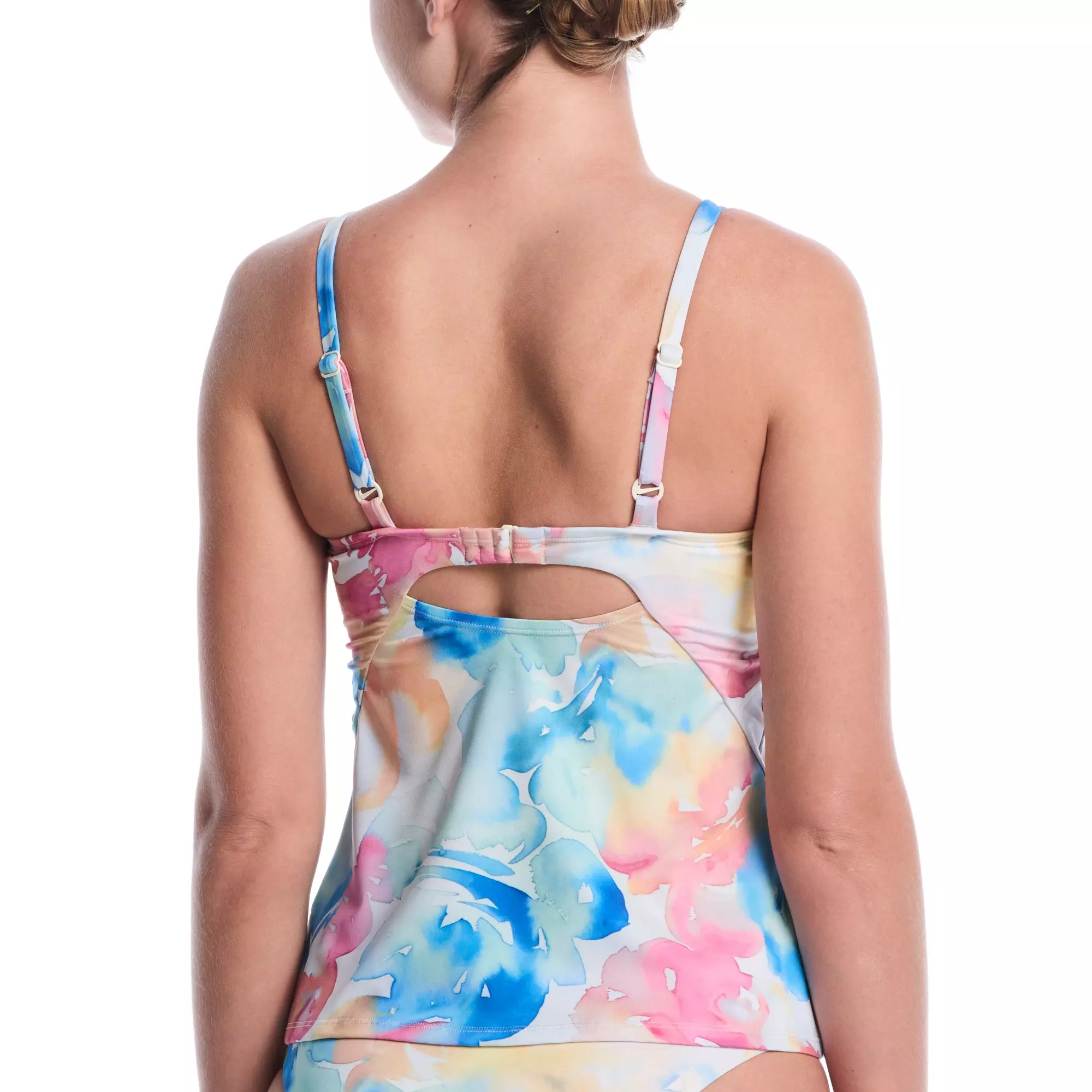 Nike Women's Swim V-Neck Tankini - Multi-Color - MULTI-COLOR