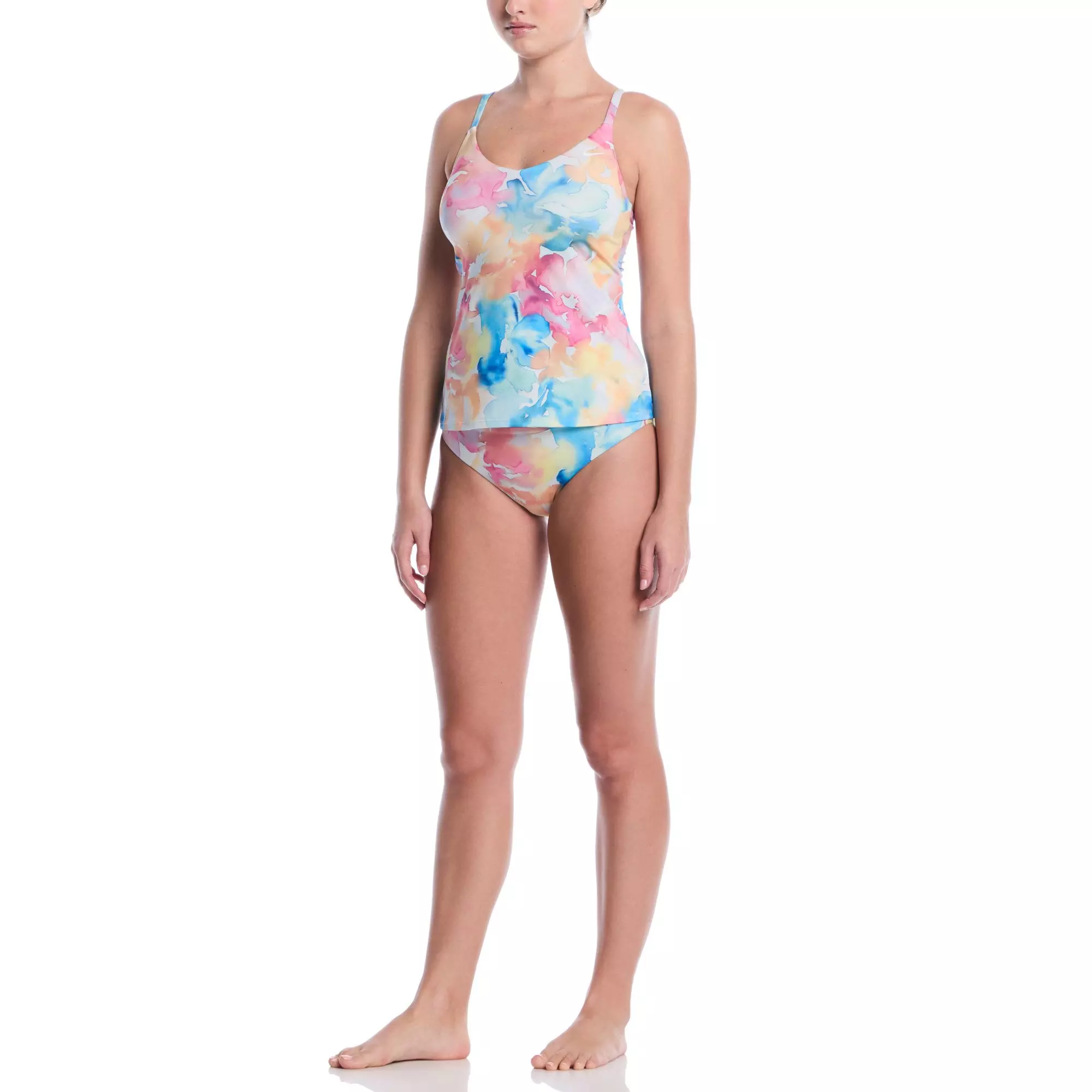 Nike Women's Swim V-Neck Tankini - Multi-Color - MULTI-COLOR