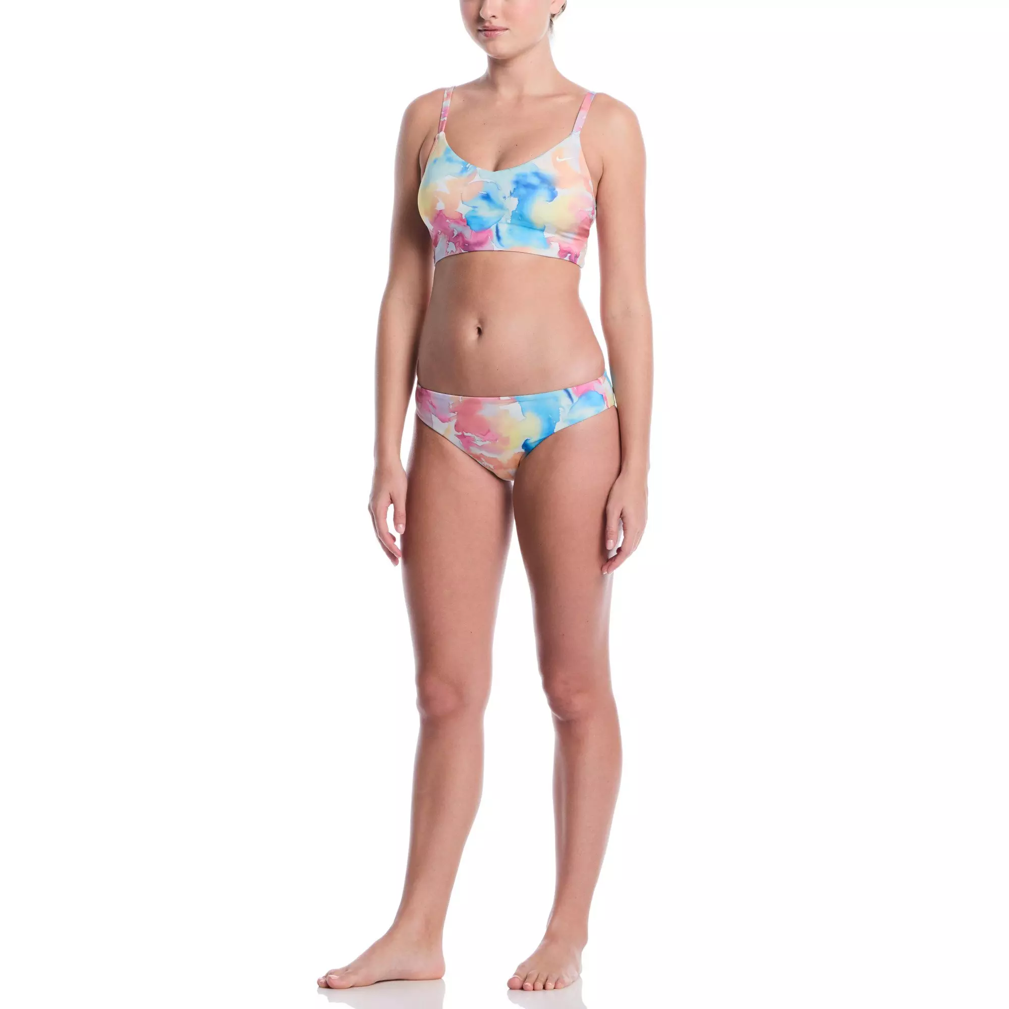 Nike Women's Swim V-Neck Midkini - Multi-Color - MULTI-COLOR