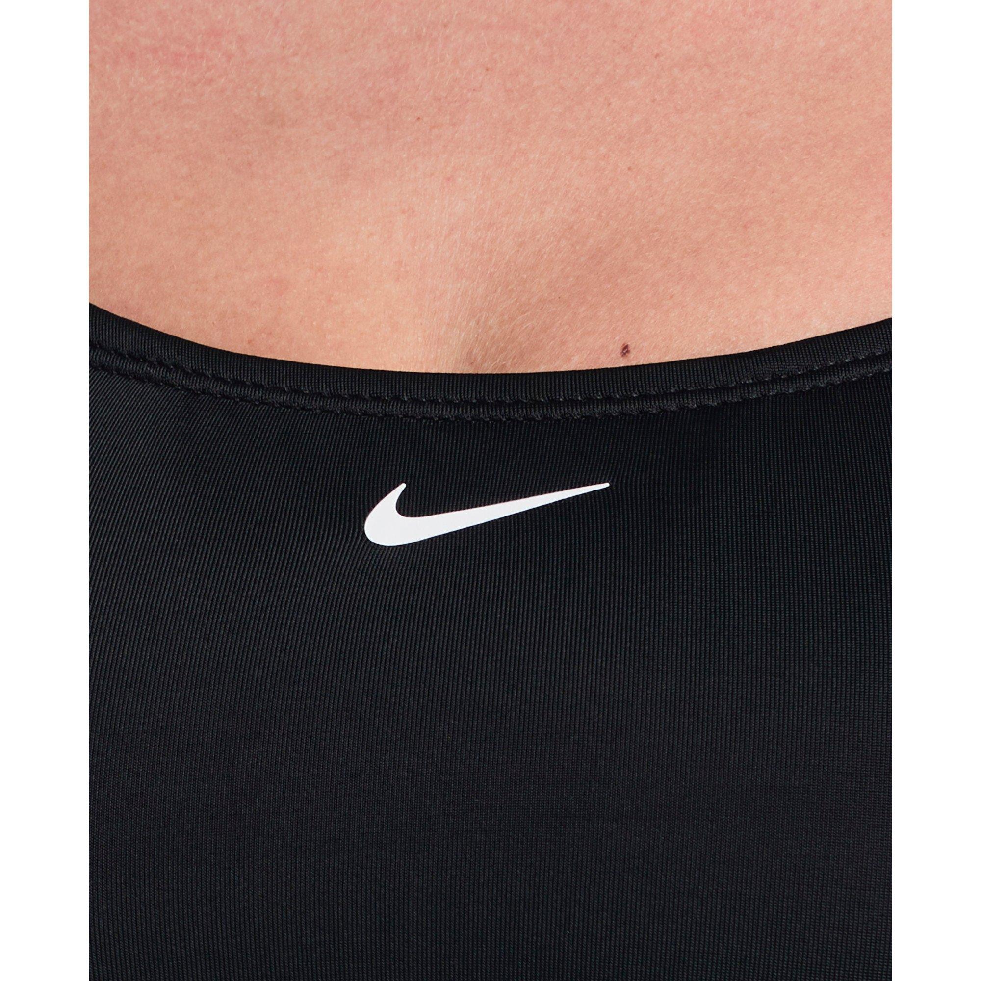 Nike Women's Swim Logo Tape Racerback Bikini Top - BLACK Thumbnail View 3