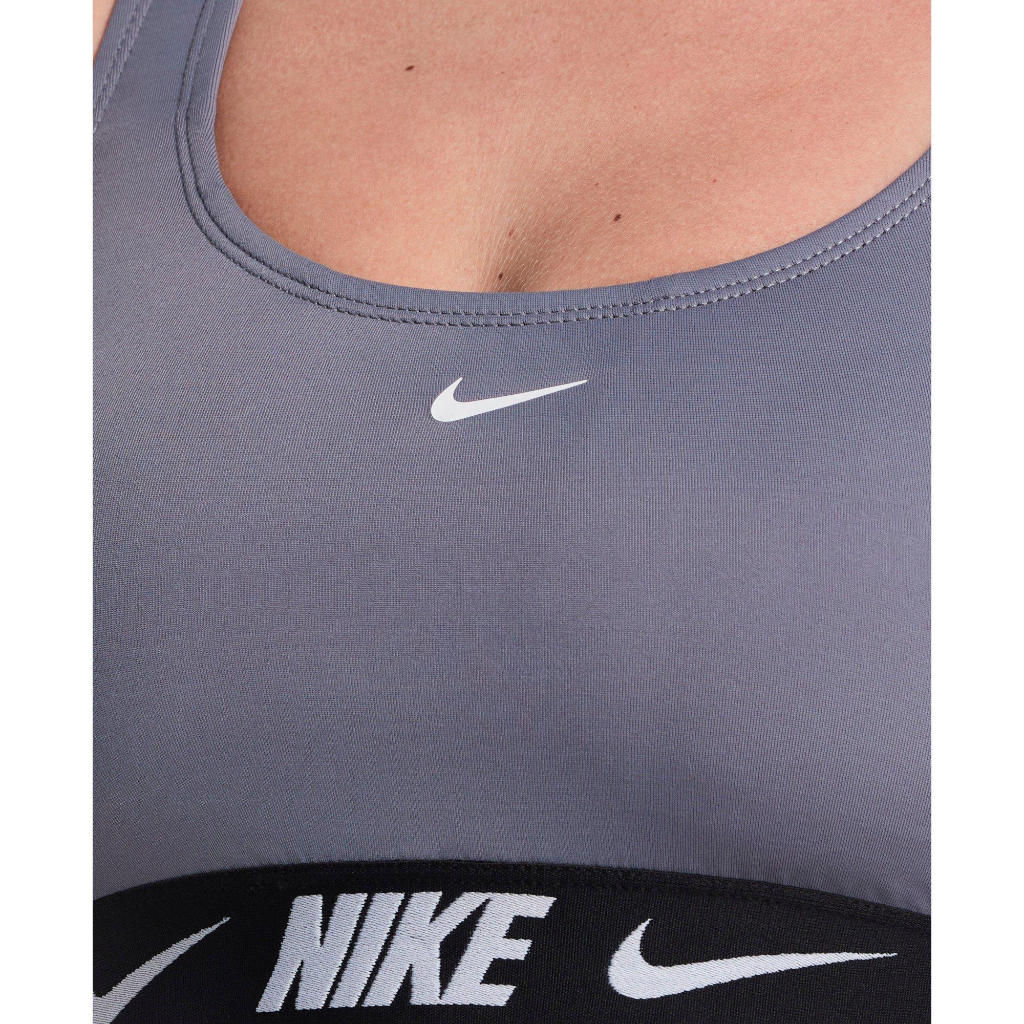 Nike Women's Swim Logo Tape Racerback Bikini Top - GREY Thumbnail View 3