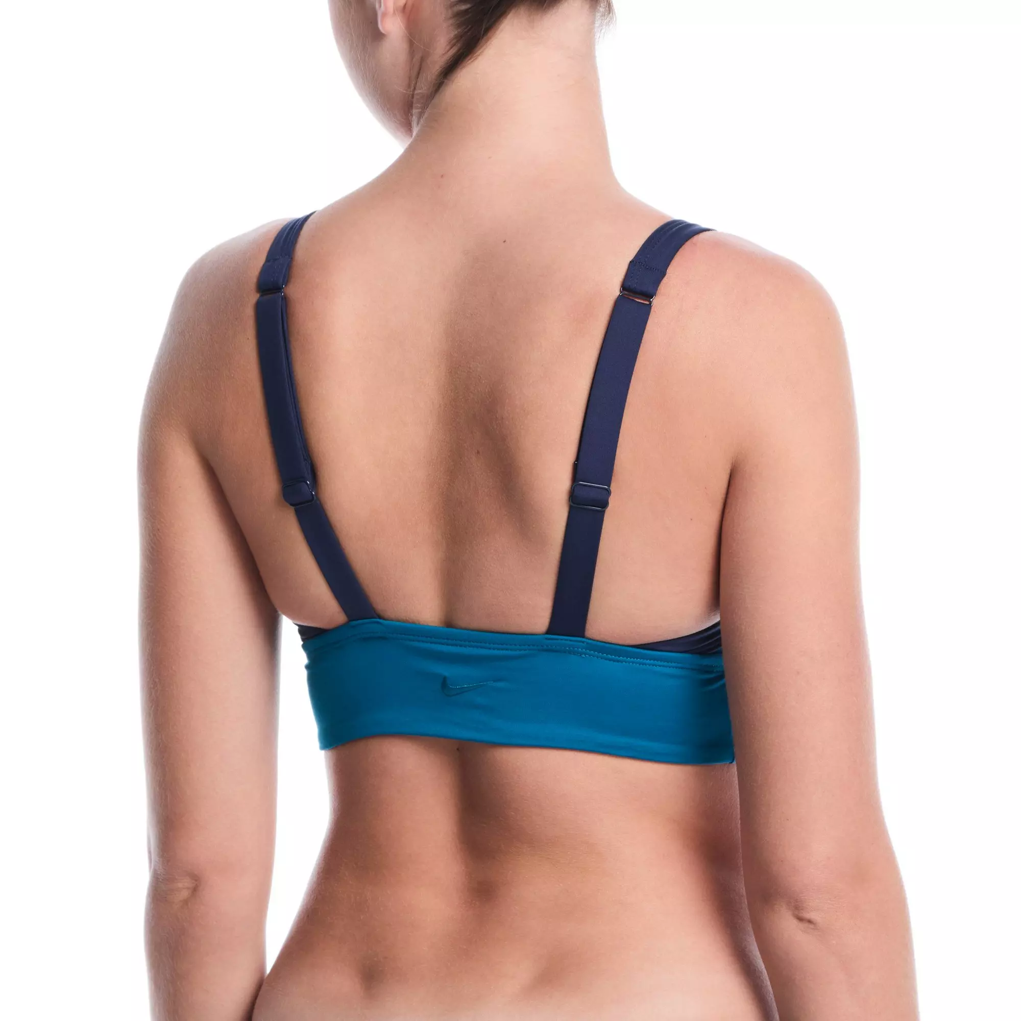 Nike Women's Swim Bold Color Block Midkini - BLUE