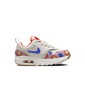Nike Air Max 1 SE EasyOn "Sail/Blue Joy/Safety Orange/Football Grey" Preschool Girls' Shoe