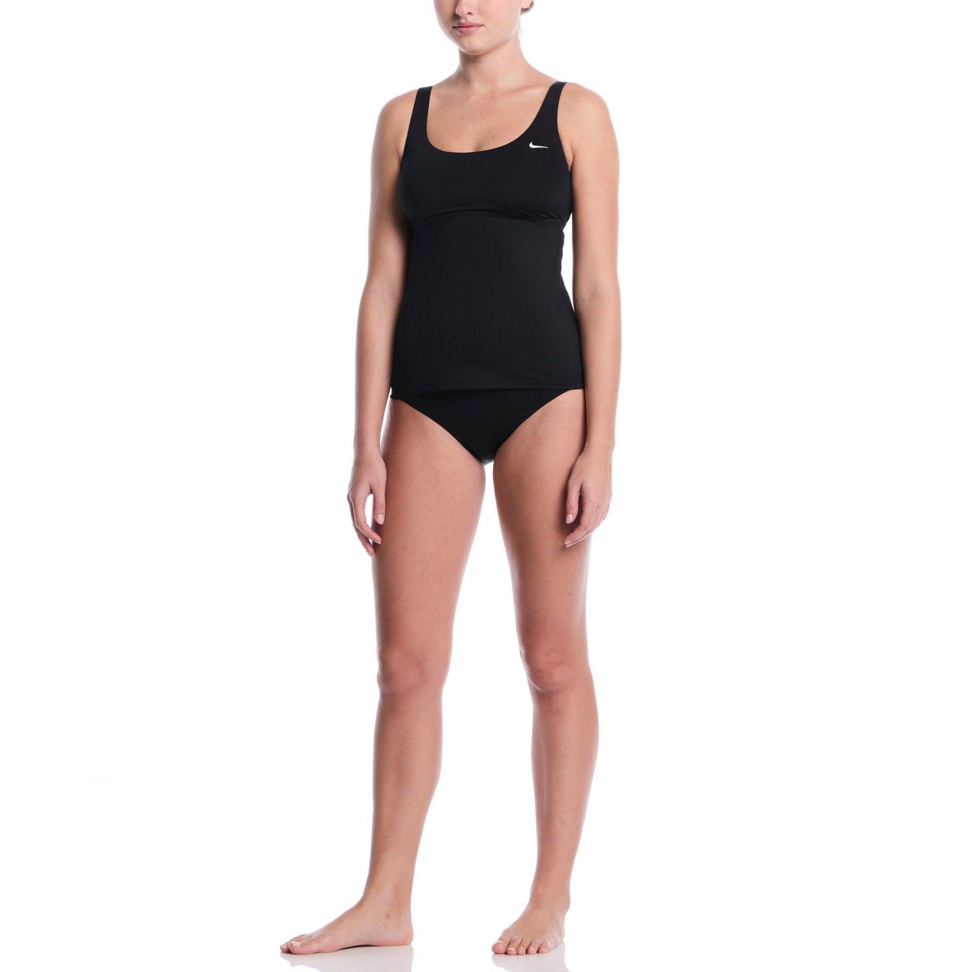 Nike Women's Swim Scoop Neck Tankini - BLACK Thumbnail View 4
