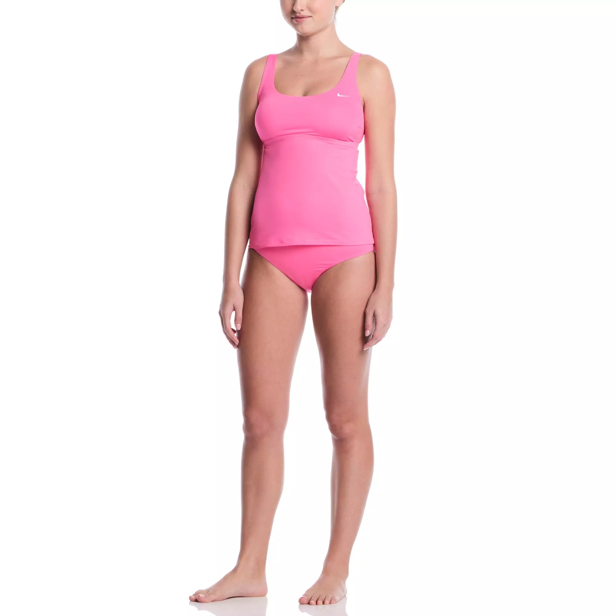 Nike Women's Swim Scoop Neck Tankini - PINK