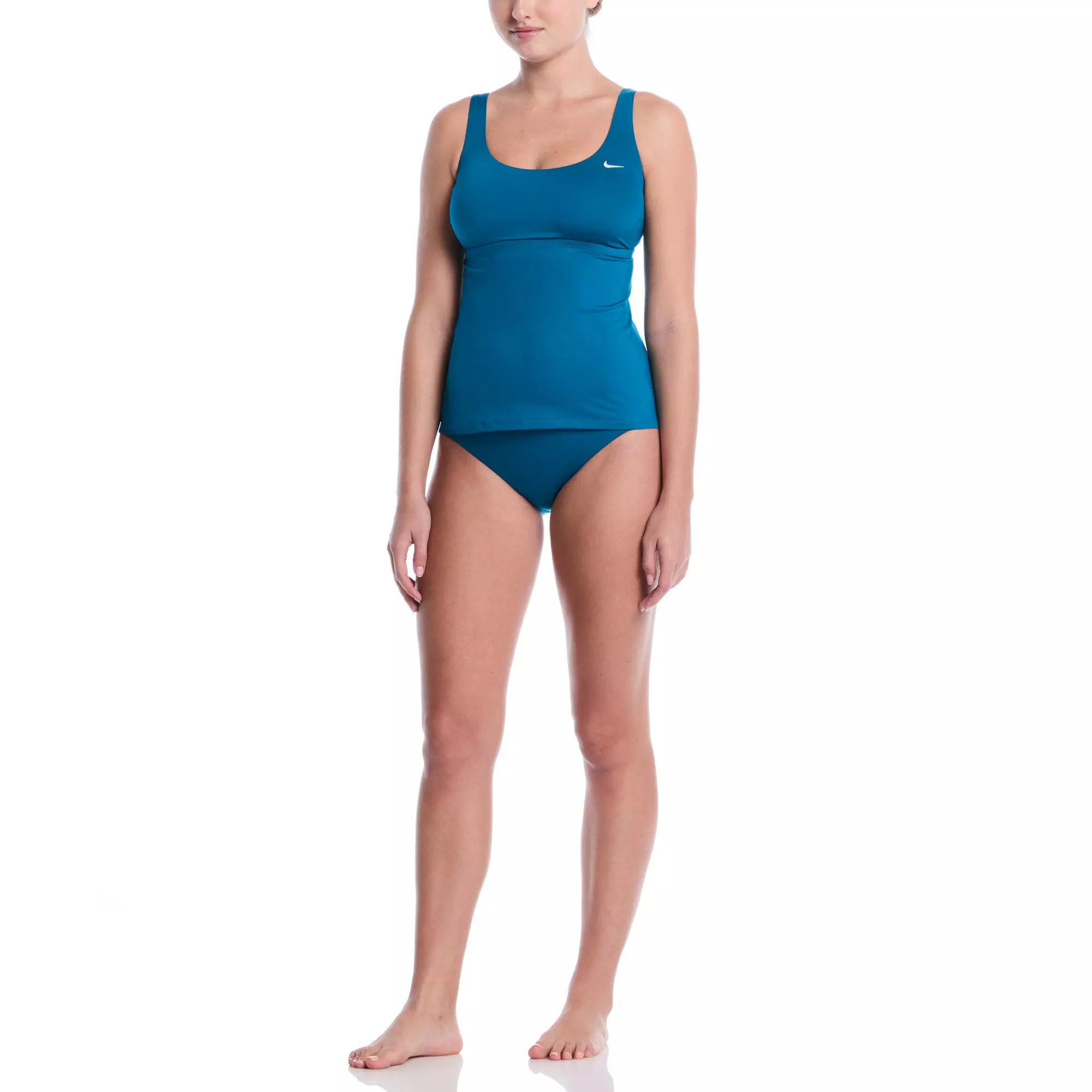 Nike Women's Swim Scoop Neck Tankini - TEAL