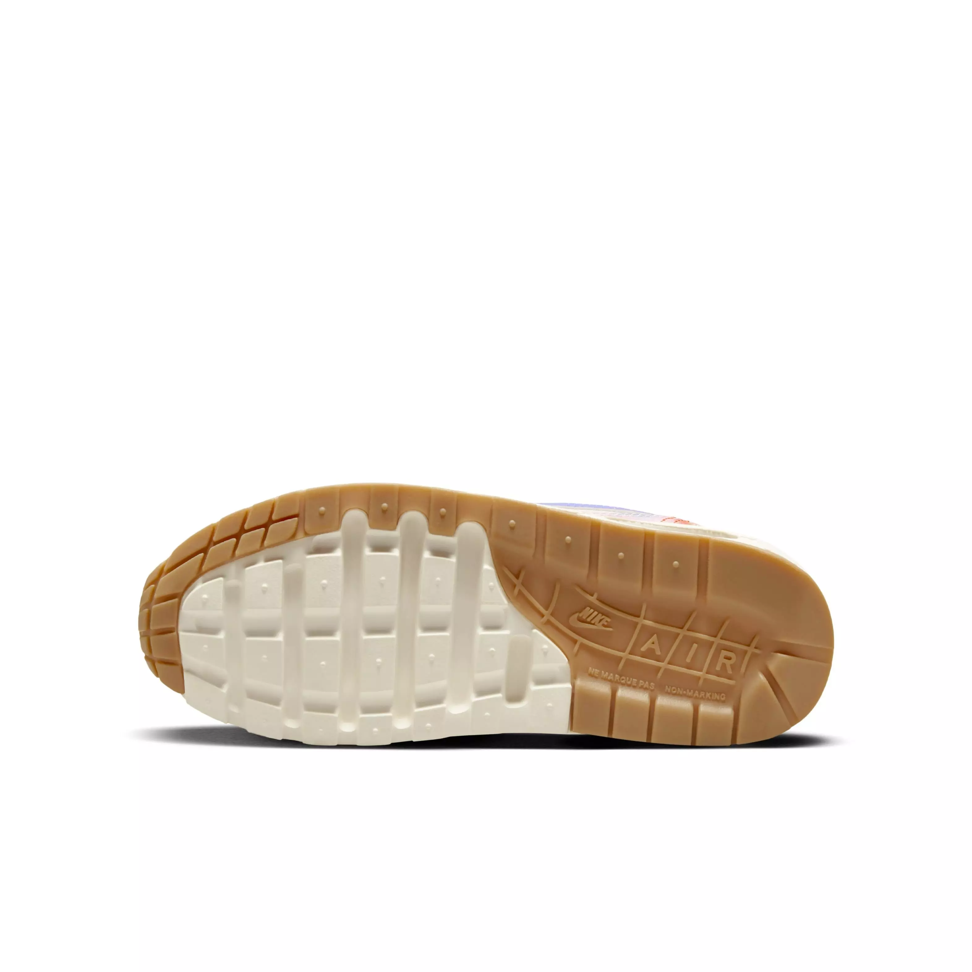 Nike Air Max 1 SE "Sail/Blue Joy/Safety Orange/Football Grey" Grade School Girls' Shoe - WHITE/ORANGE/BLUE