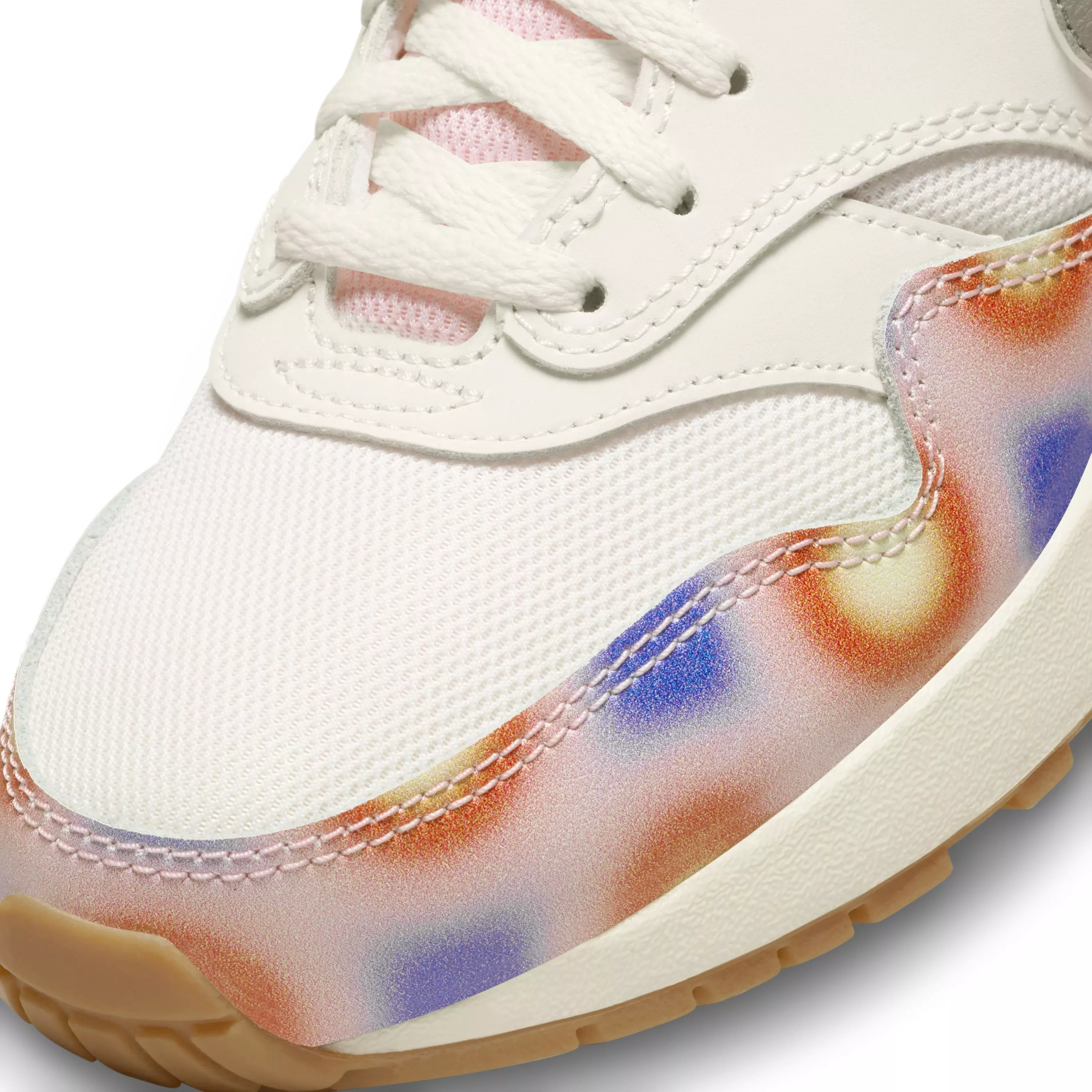 Nike Air Max 1 SE "Sail/Blue Joy/Safety Orange/Football Grey" Grade School Girls' Shoe - WHITE/ORANGE/BLUE