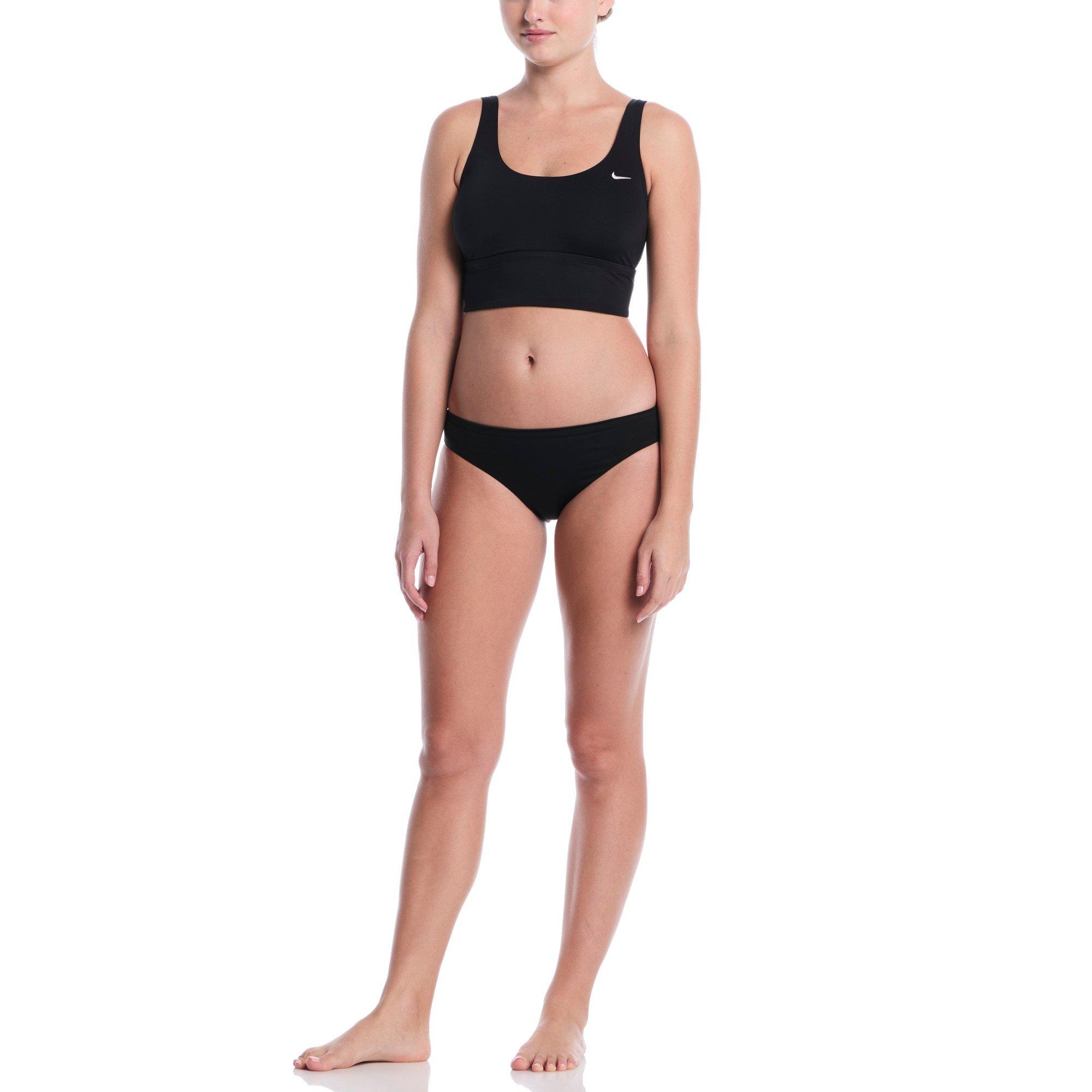 Nike Women's Swim Scoop Neck Midkini - BLACK Thumbnail View 4