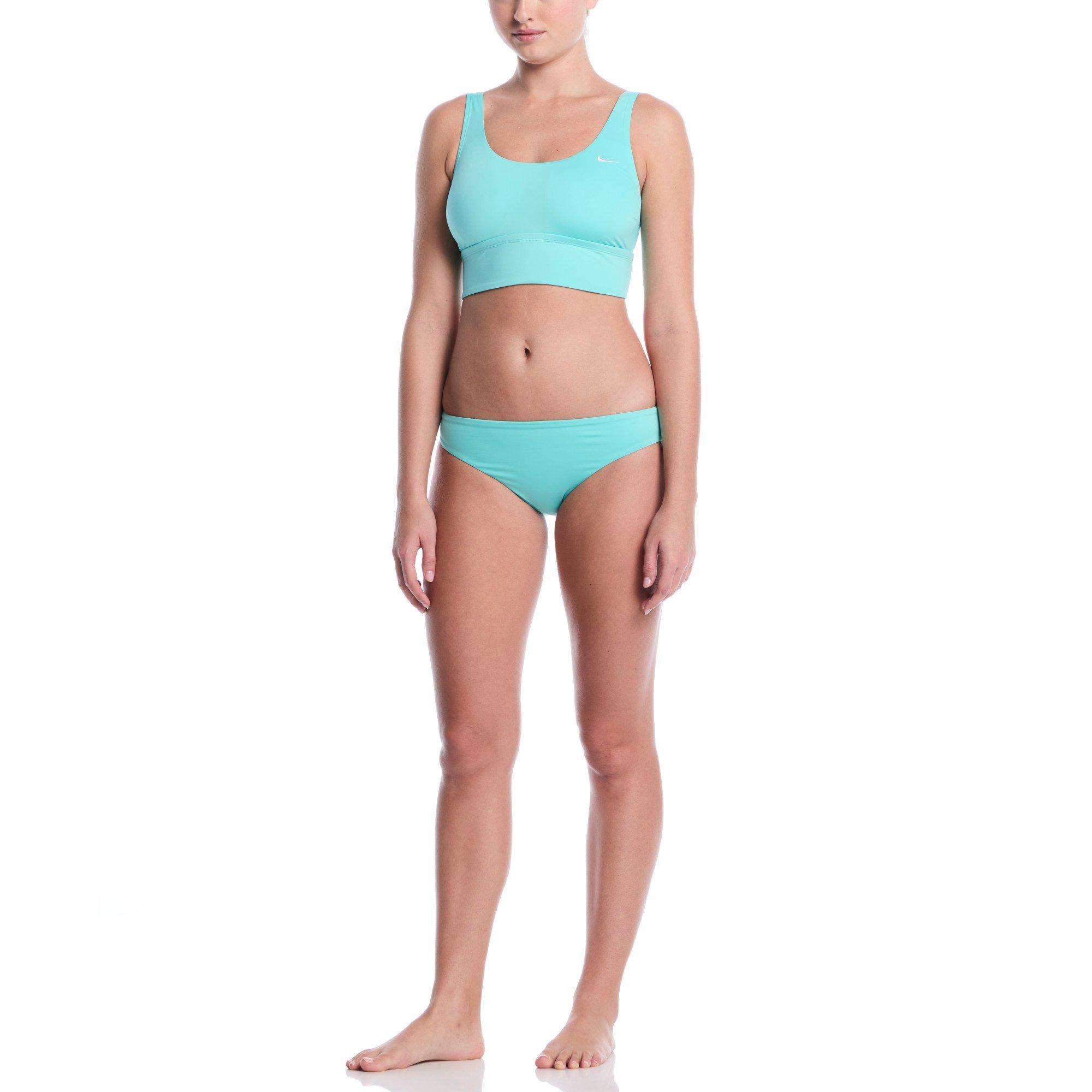Nike Women's Swim Scoop Neck Midkini - TURQUOISE Thumbnail View 4