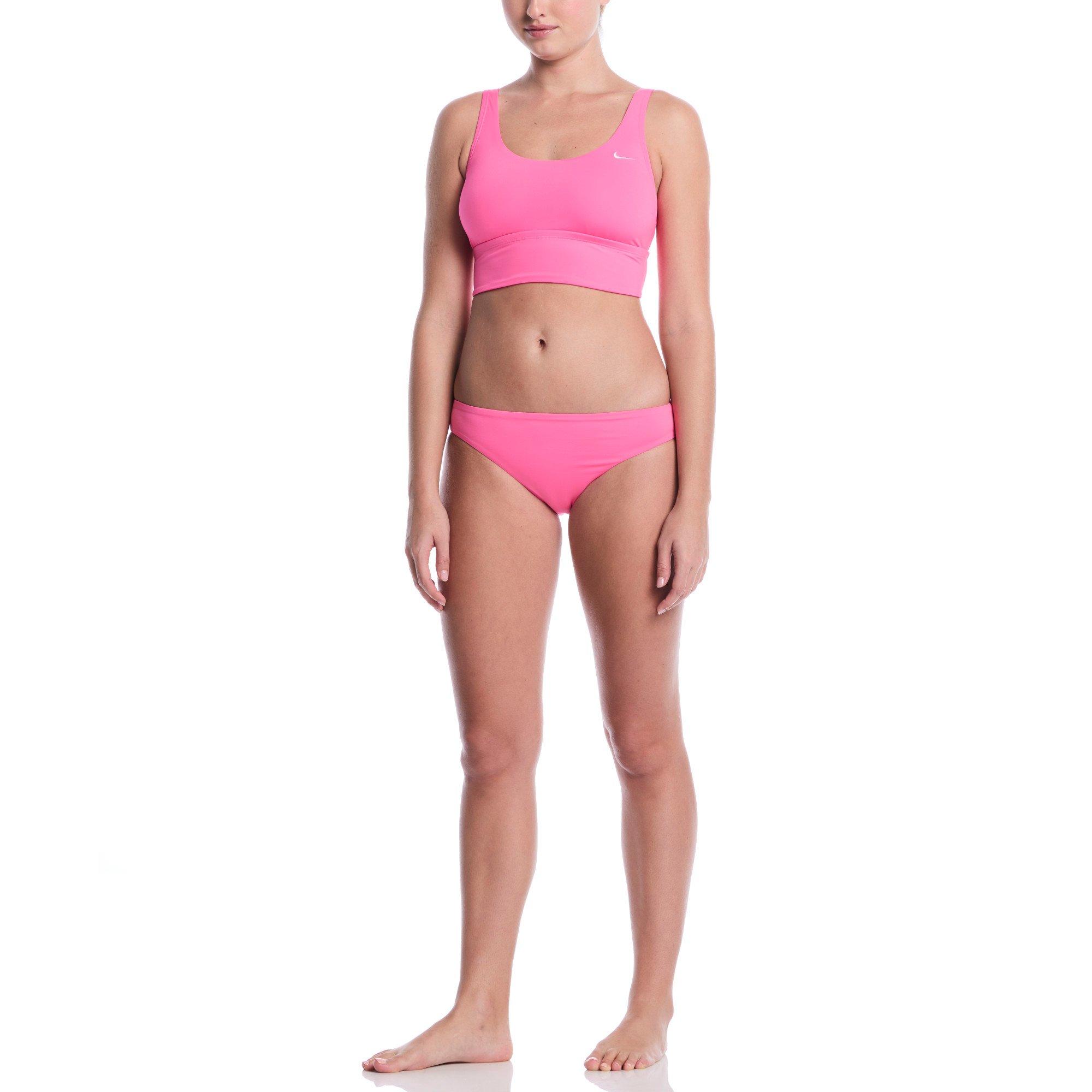 Nike Women's Swim Scoop Neck Midkini - PINK Thumbnail View 4