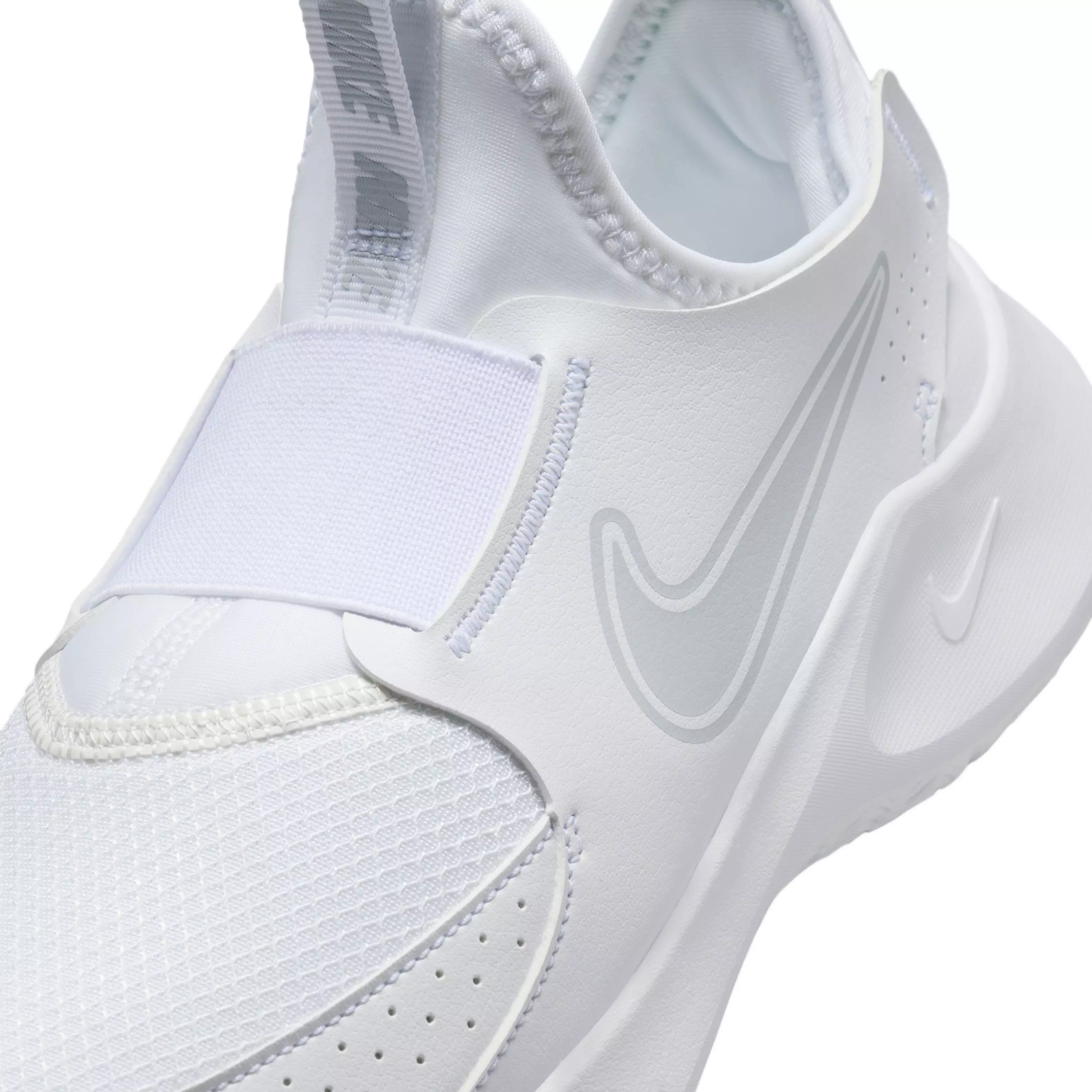 Nike Flex Runner 3 "White/White/Pure Platinum" Grade School Girls' Running Shoe - WHITE/WHITE/PLATINUM