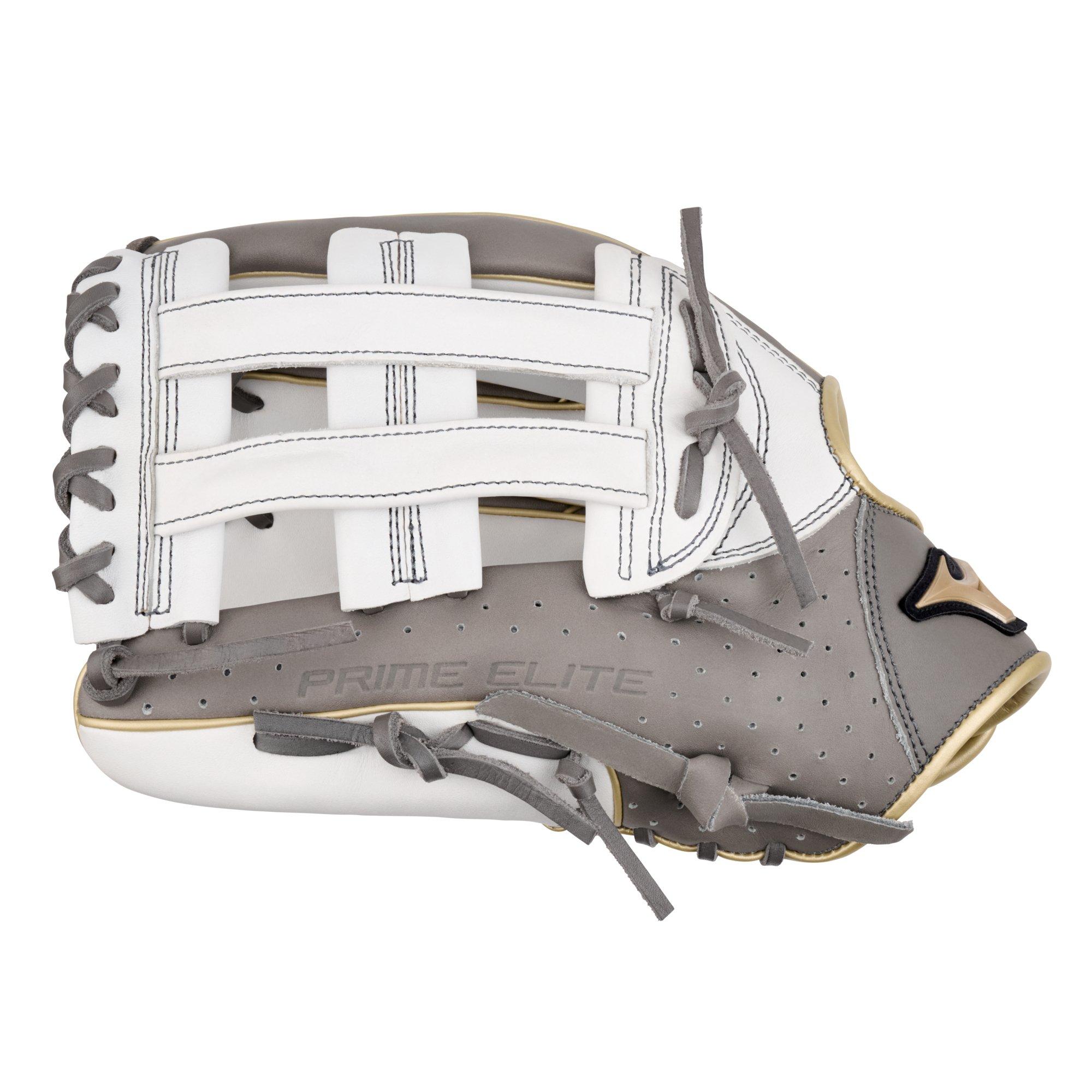 Mizuno MVP Prime GPE1276 12.75" Infield Baseball Glove LHT - GREY/WHITE Thumbnail View 4