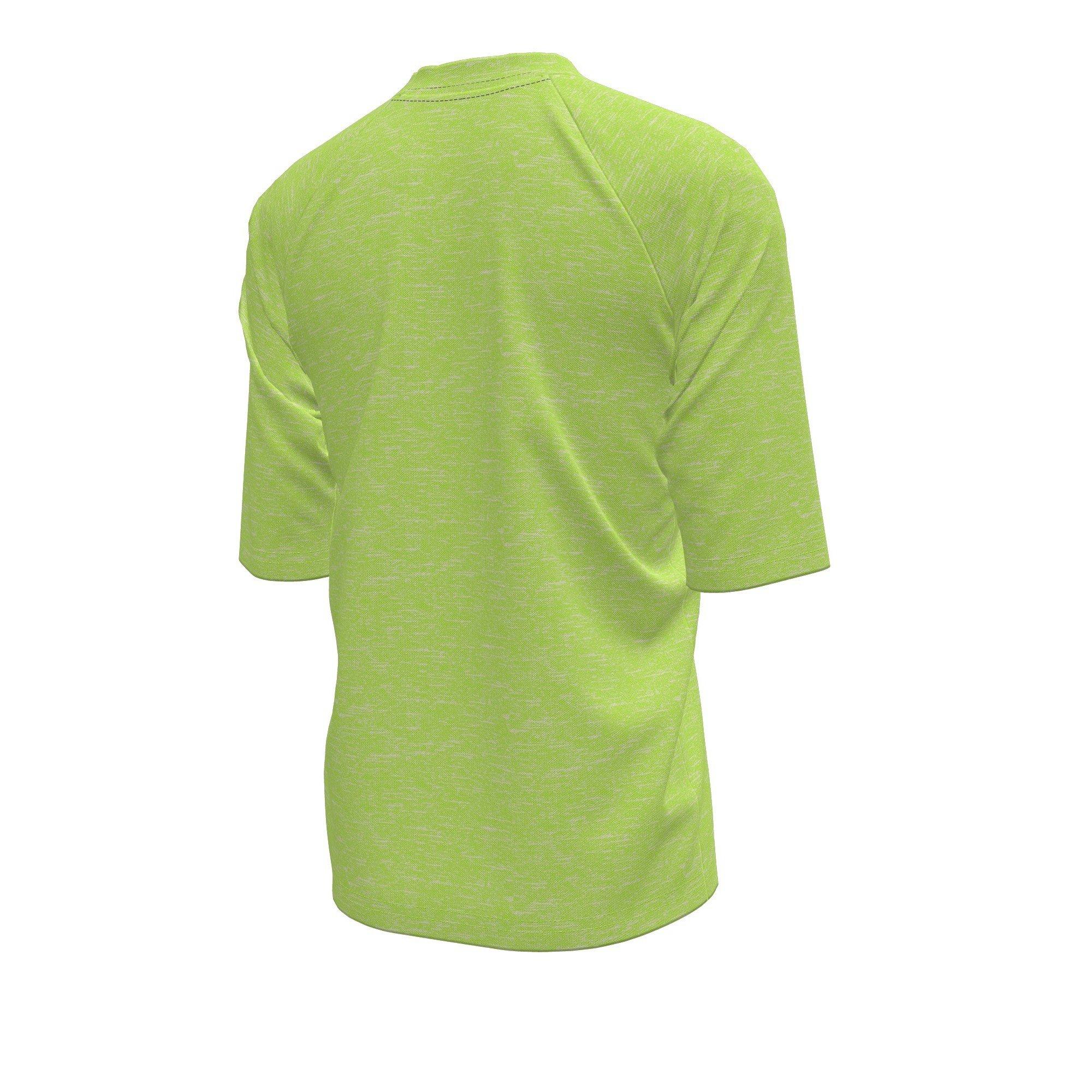 Nike Big Boys' Swim Hydroguard Heather Essential Dri-FIT UV Short Sleeve Swim Top - Volt - VOLT Thumbnail View 2