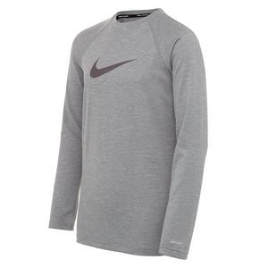 Nike Big Boys' Swim Hydroguard Heather Essentials Dri-FIT UV Long Sleeve Swim Top