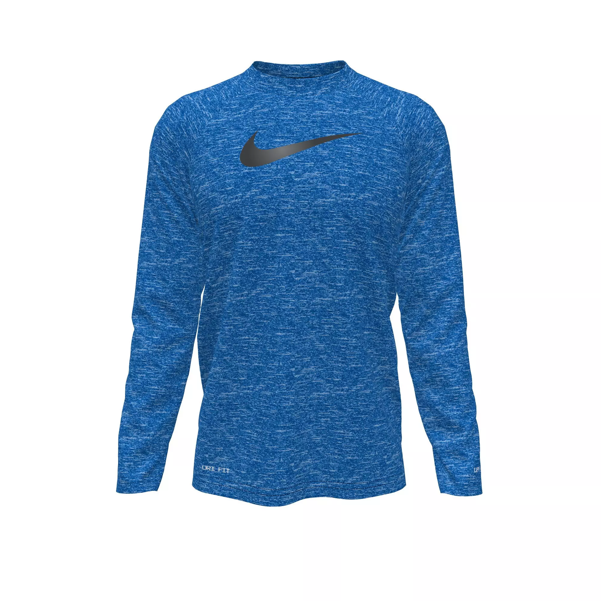 Nike Big Boys' Swim Hydroguard Heather Essentials Dri-FIT UV Long Sleeve Swim Top - ROYAL