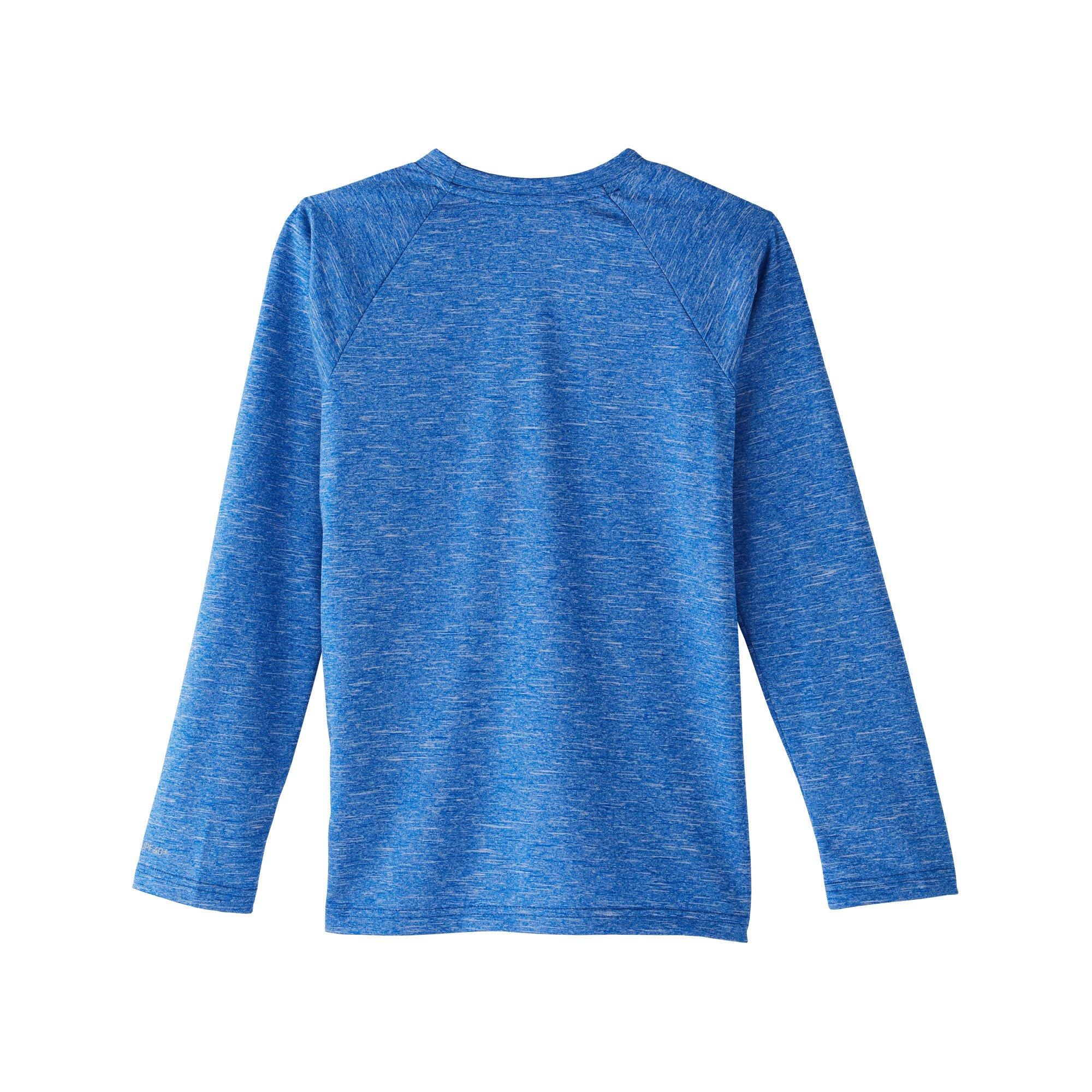 Nike Big Boys' Swim Hydroguard Heather Essentials Dri-FIT UV Long Sleeve Swim Top - ROYAL Thumbnail View 5