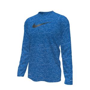 Nike Big Boys' Swim Hydroguard Heather Essentials Dri-FIT UV Long Sleeve Swim Top