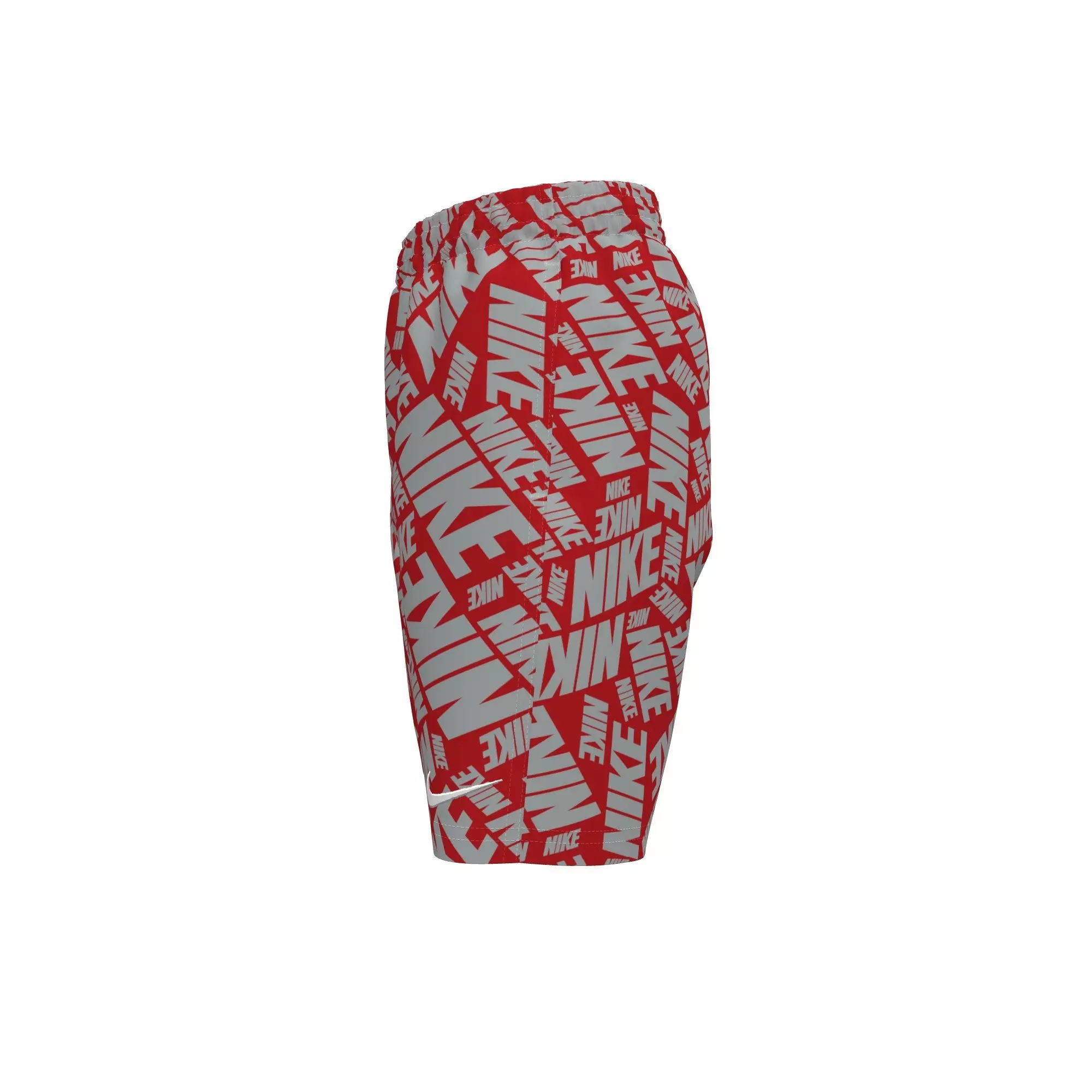 Nike Big Boys' Swim Breaker Block 7" Brief-Lined Volley Swim Shorts - RED