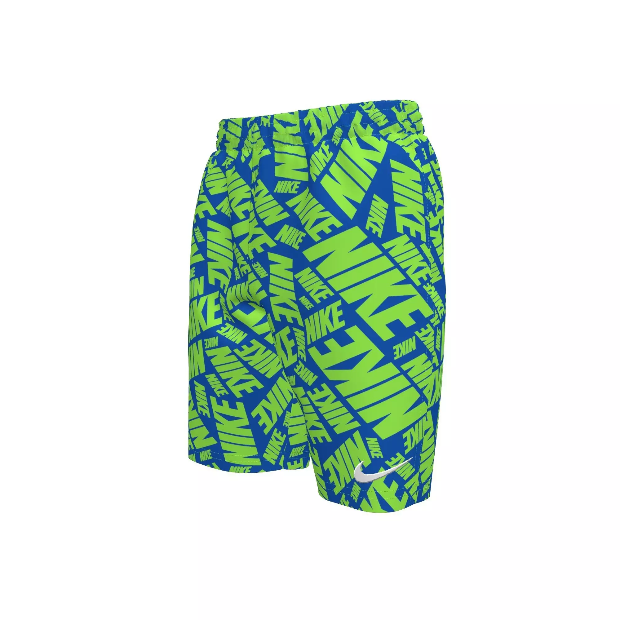 Nike Big Boys' Swim Breaker Block 7" Brief-Lined Volley Swim Shorts - LIME