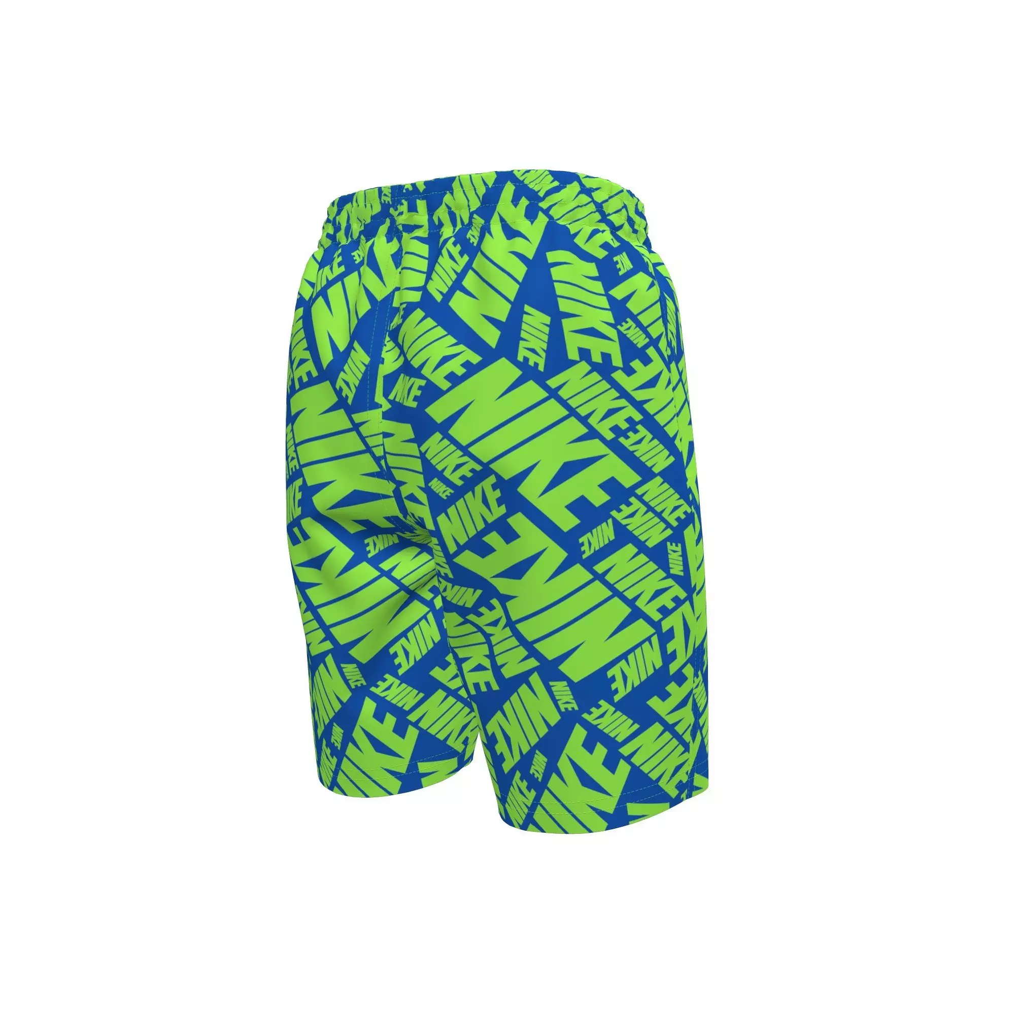 Nike Big Boys' Swim Breaker Block 7" Brief-Lined Volley Swim Shorts - LIME