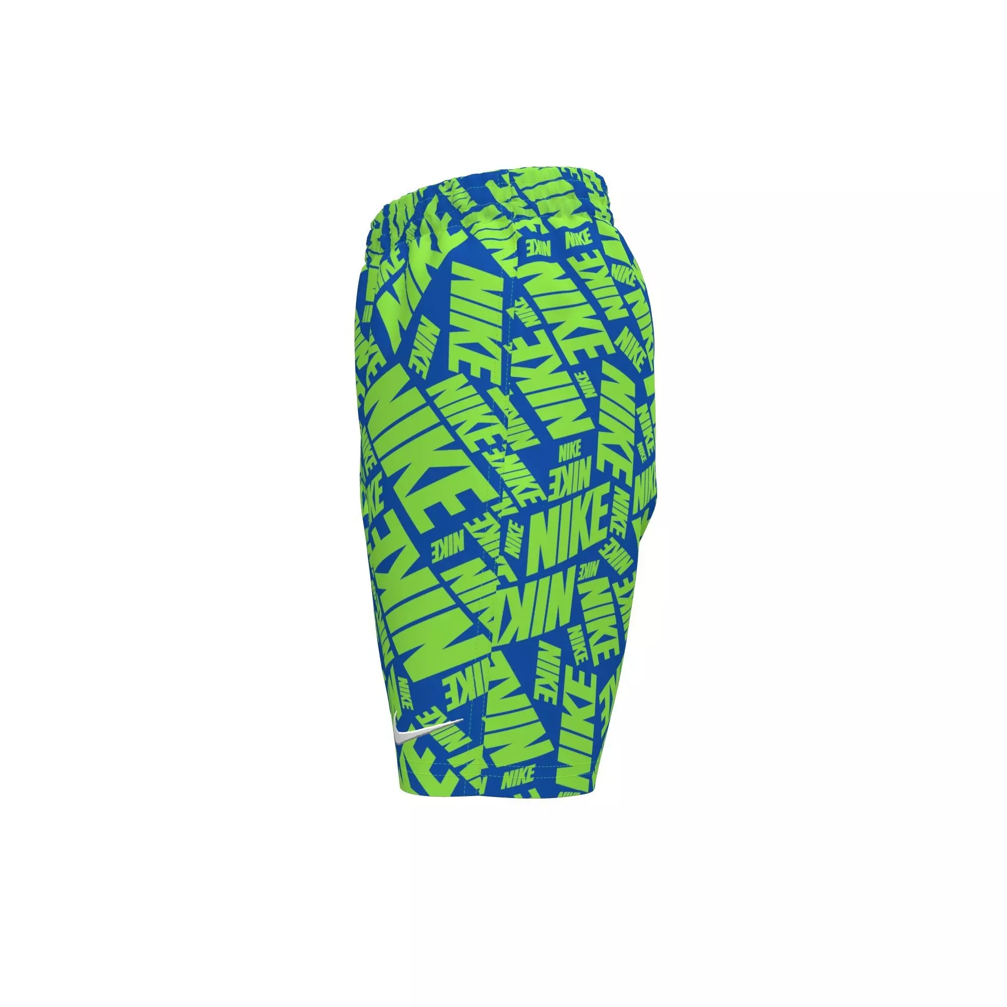 Nike Big Boys' Swim Breaker Block 7" Brief-Lined Volley Swim Shorts - LIME