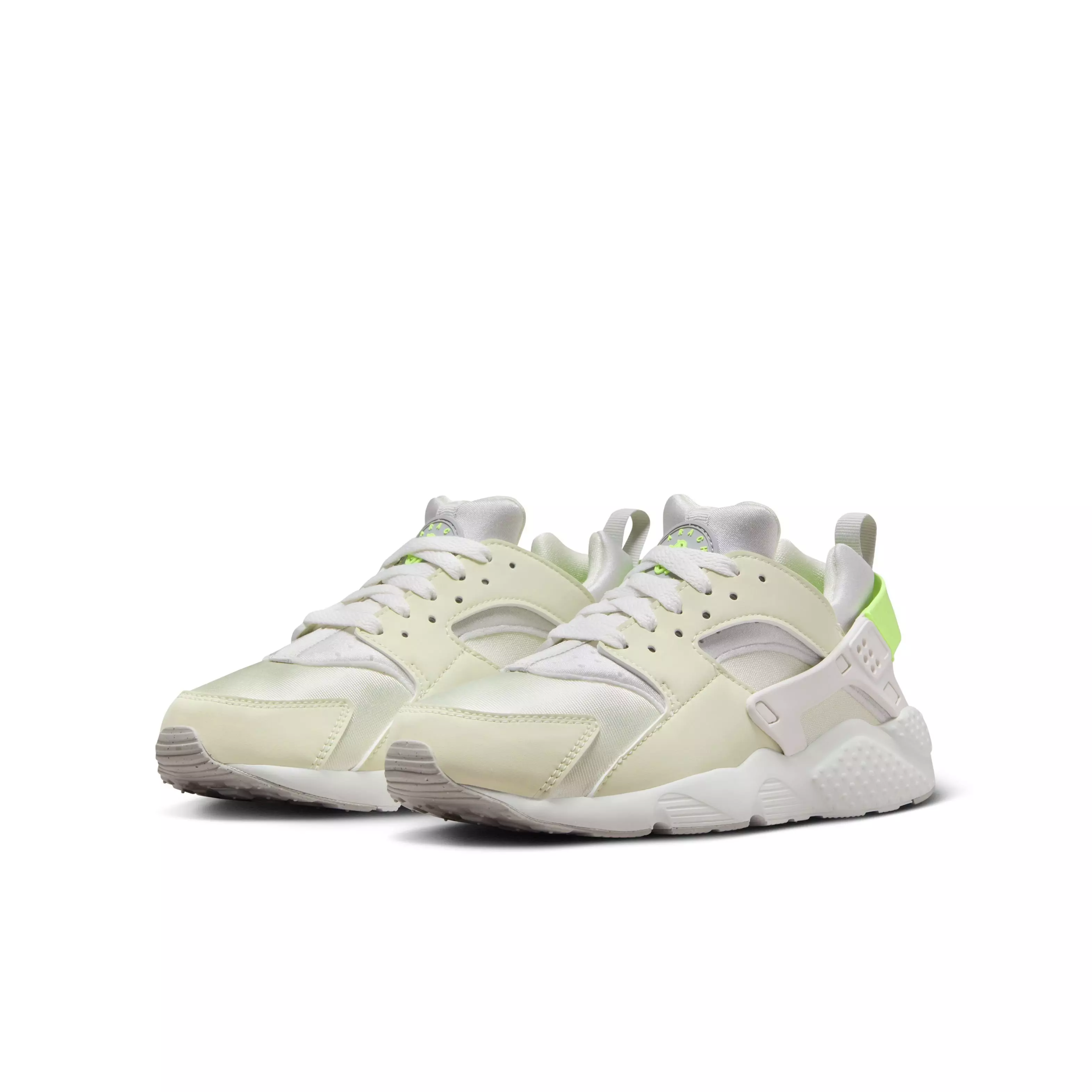Nike Huarache Run 2.0 "Sea Glass/Light Iron Ore/White/Lime Blast" Grade School Girls' Shoe - GREEN/GREY/WHITE