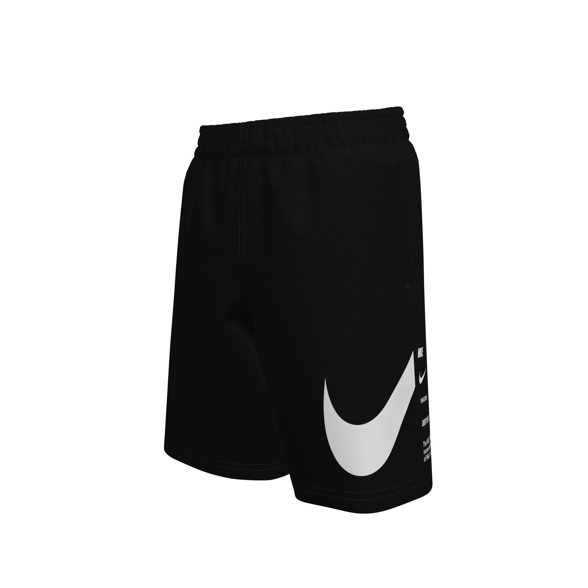 Nike Big Boys' Swim Breaker Specs 7" Brief-Lined Volley Swim Shorts - BLACK Thumbnail View 1