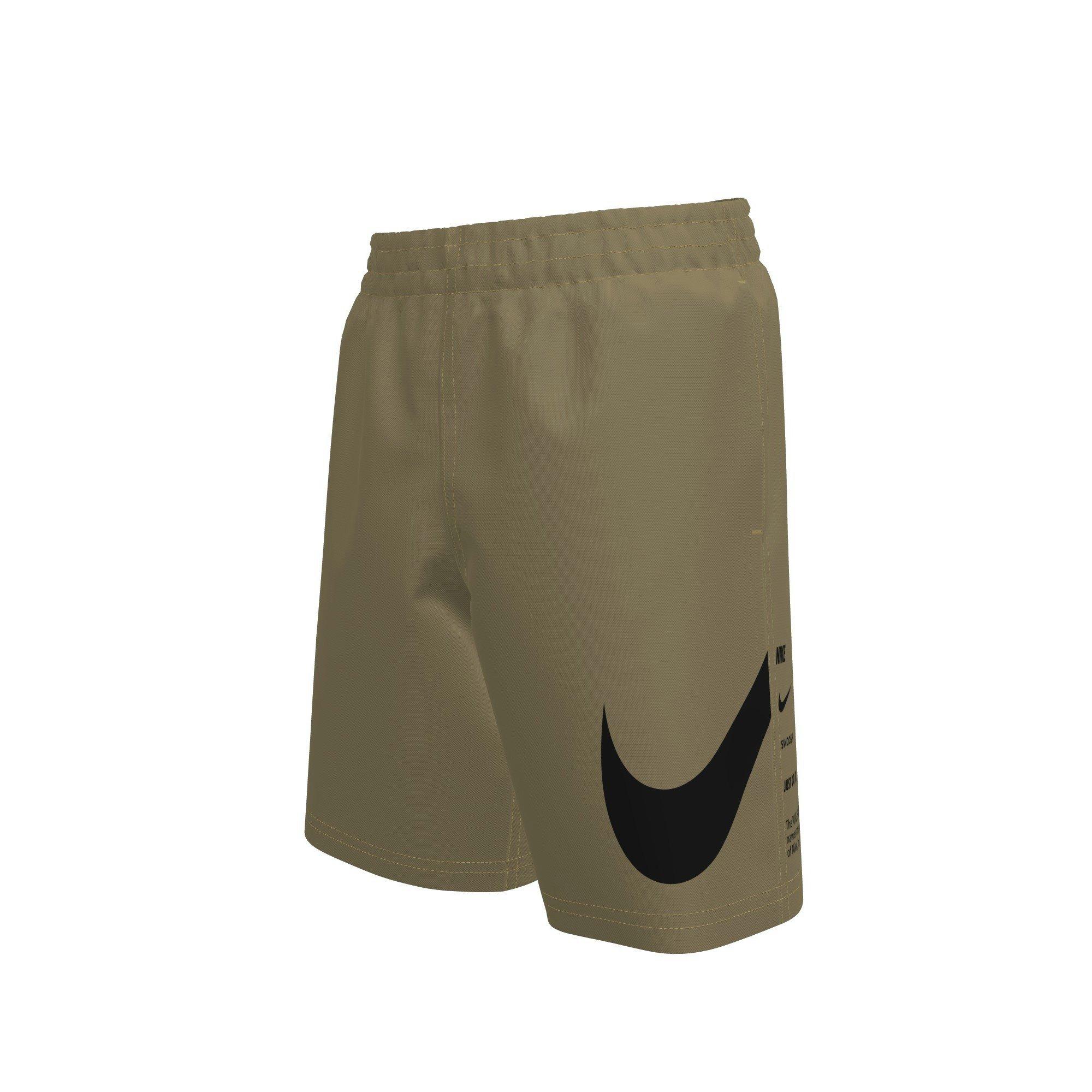 Nike Big Boys' Swim Breaker Specs 7" Brief-Lined Volley Swim Shorts - BEIGE Thumbnail View 1