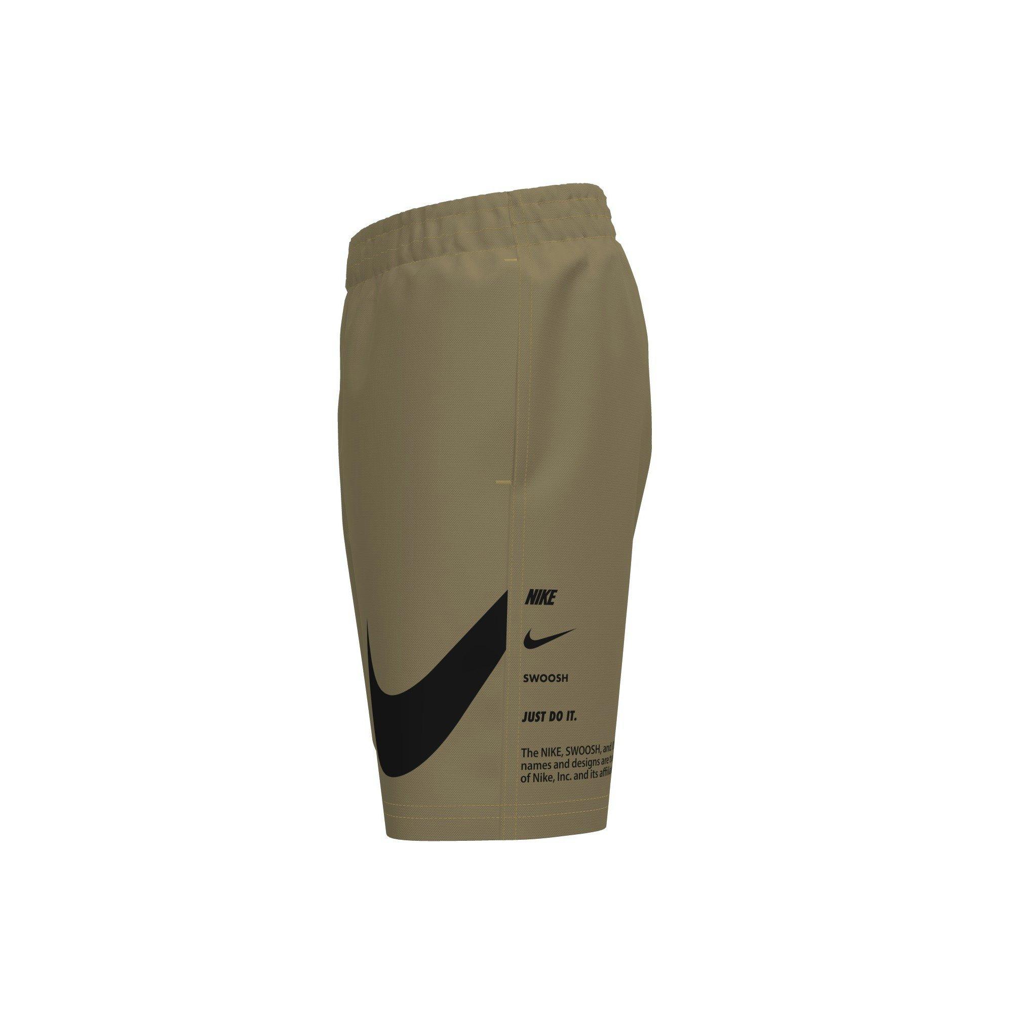 Nike Big Boys' Swim Breaker Specs 7" Brief-Lined Volley Swim Shorts - BEIGE Thumbnail View 3