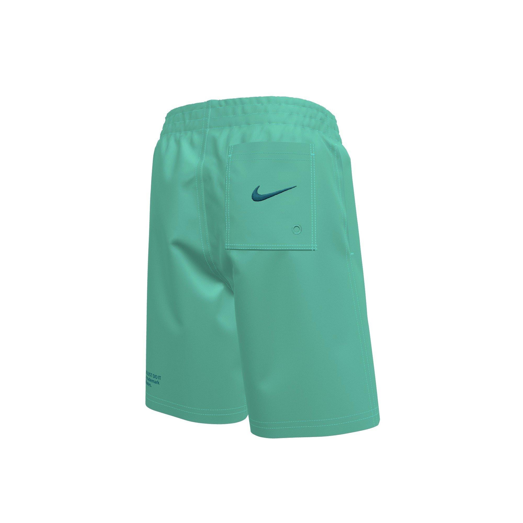 Nike Big Boys' Swim Breaker Specs 7" Brief-Lined Volley Swim Shorts - TURQUOISE Thumbnail View 2