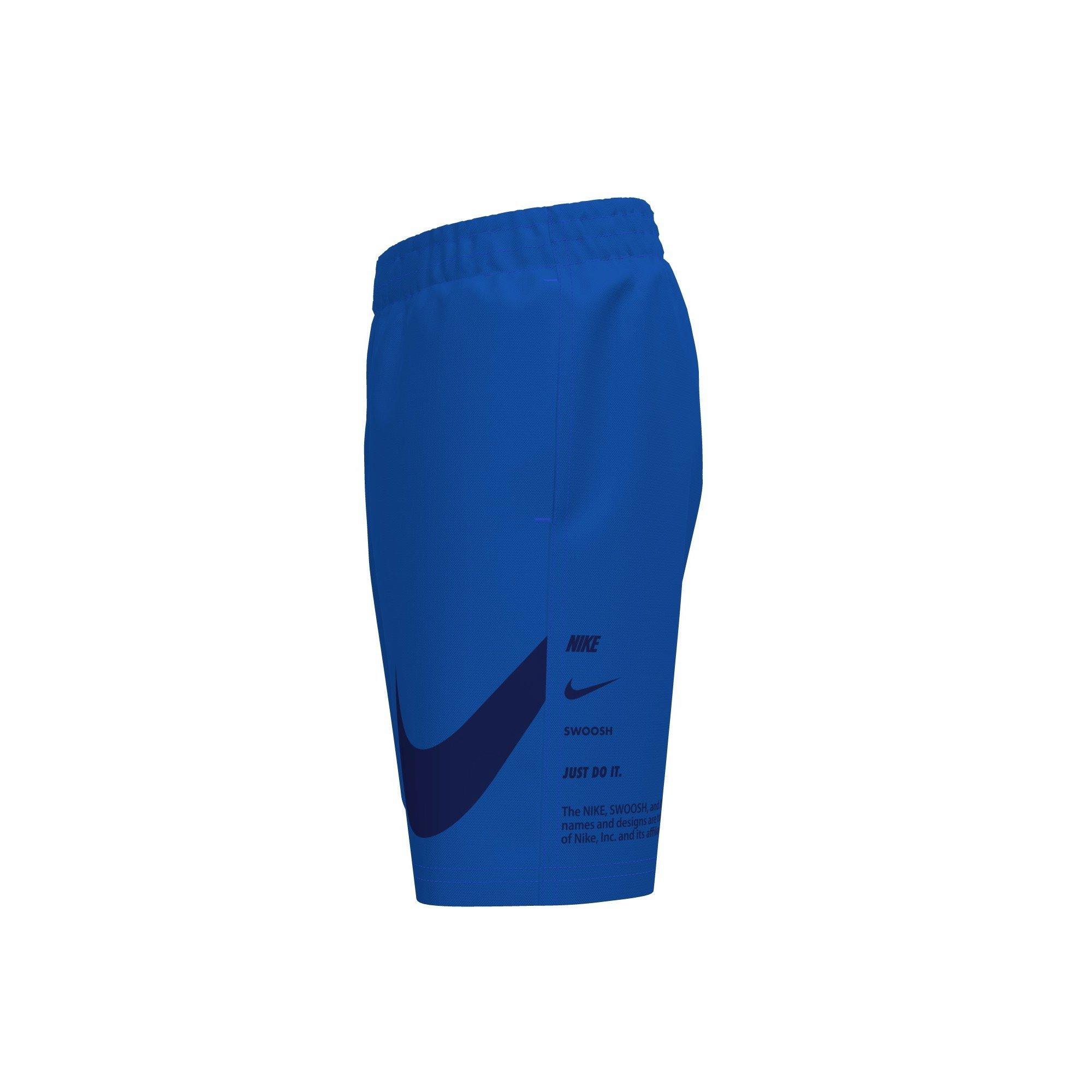 Nike Big Boys' Swim Breaker Specs 7" Brief-Lined Volley Swim Shorts - BLUE Thumbnail View 3