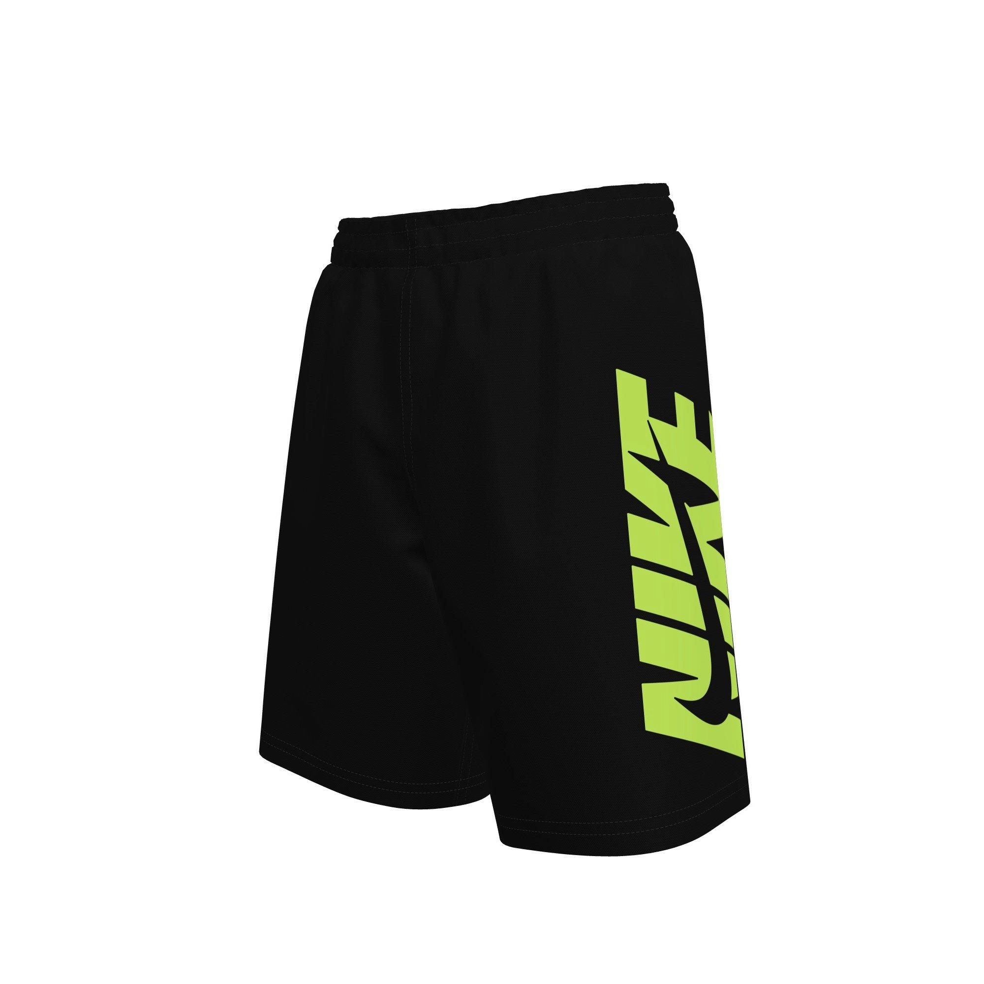 Nike Big Boys' Swim Breaker Brief-Lined 7" Volley Swim Shorts - BLACK Thumbnail View 1