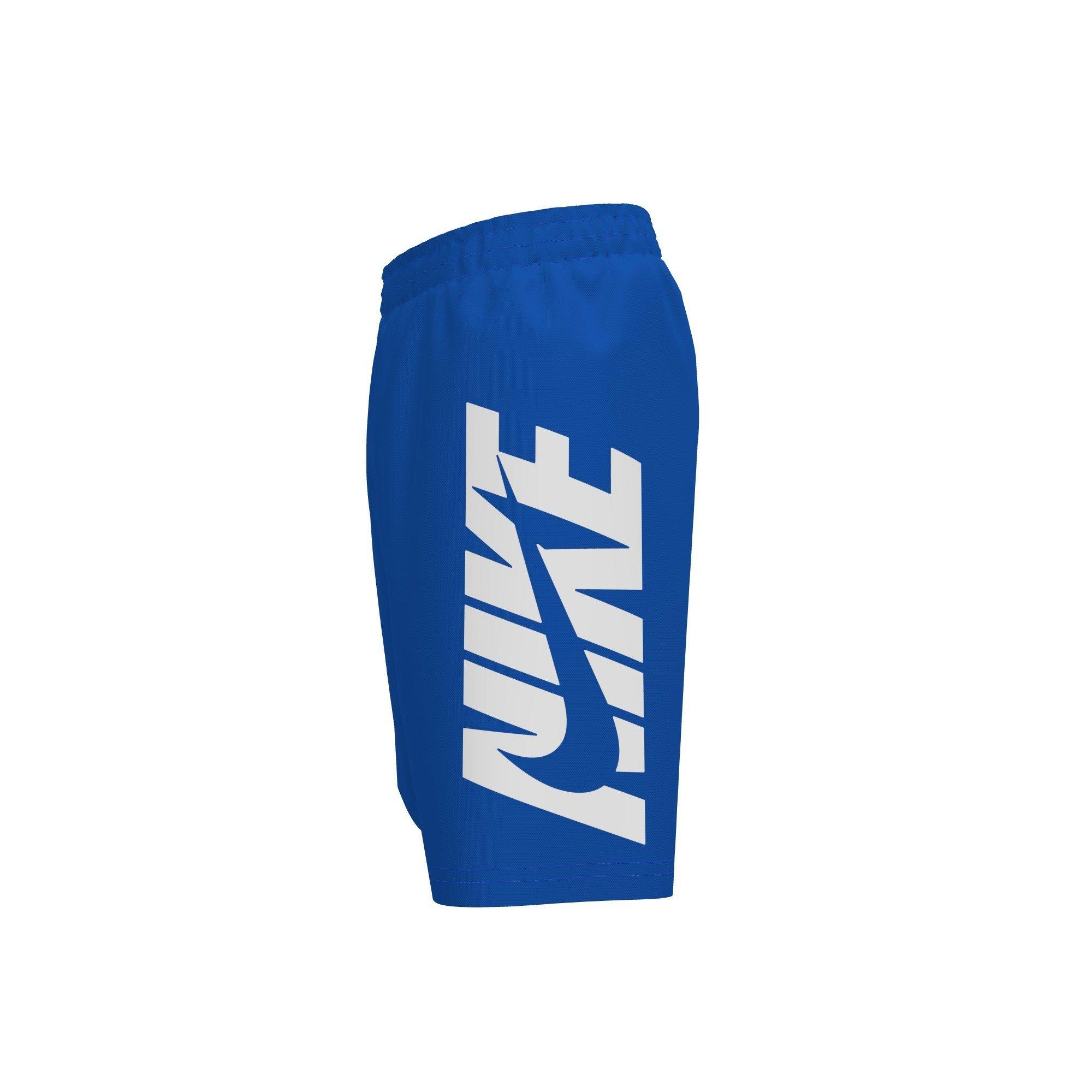 Nike Big Boys' Swim Breaker Brief-Lined 7" Volley Swim Shorts - BLUE Thumbnail View 3