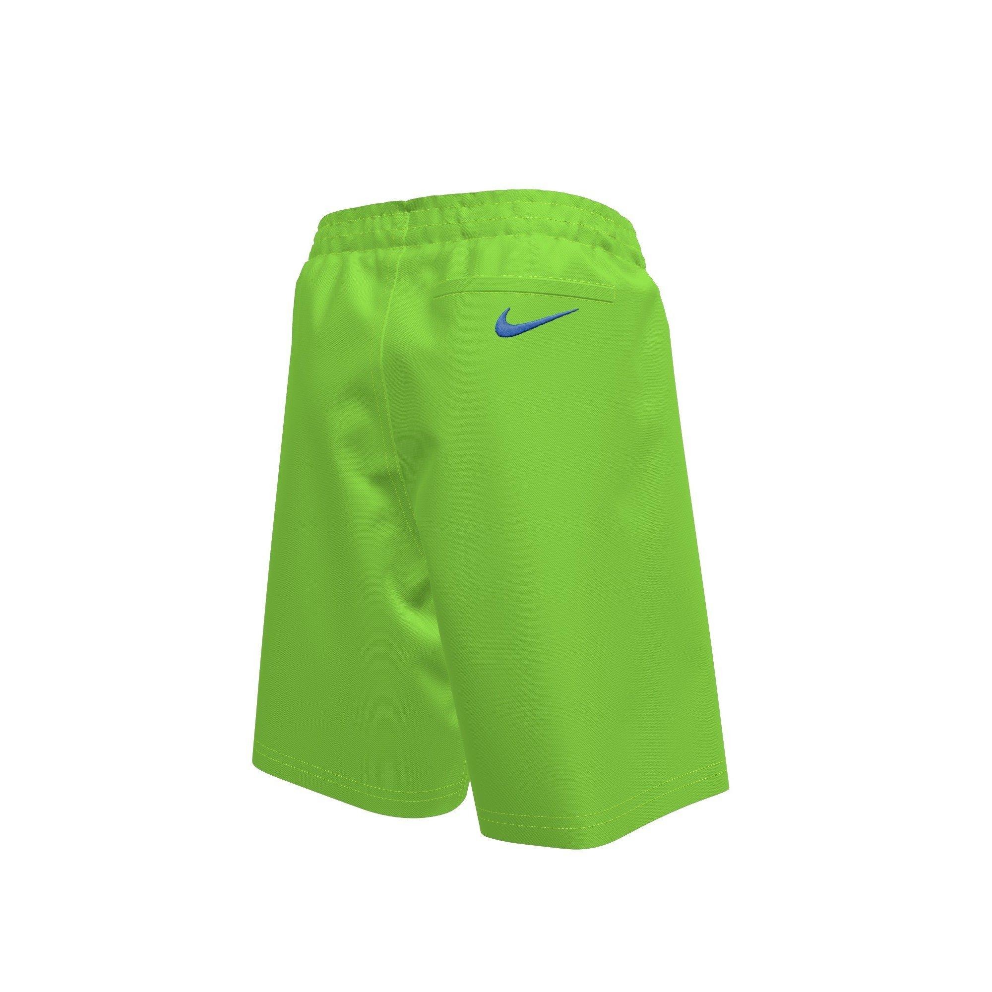 Nike Big Boys' Swim Breaker Brief-Lined 7" Volley Swim Shorts - LIME Thumbnail View 2